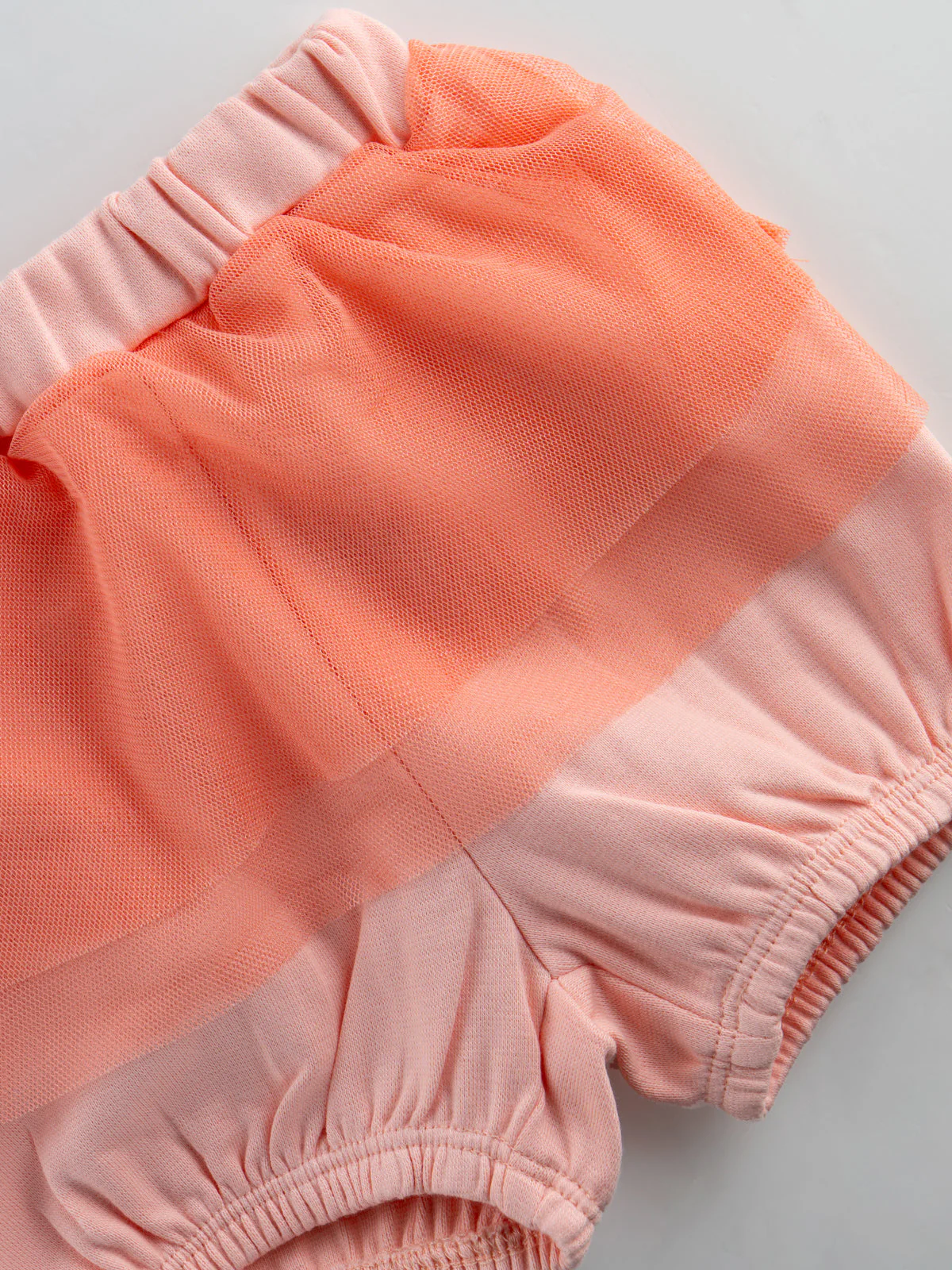 Trendy & Comfy Bodysuit And Meshed Bloomer Cord Set for Girls - Image 5