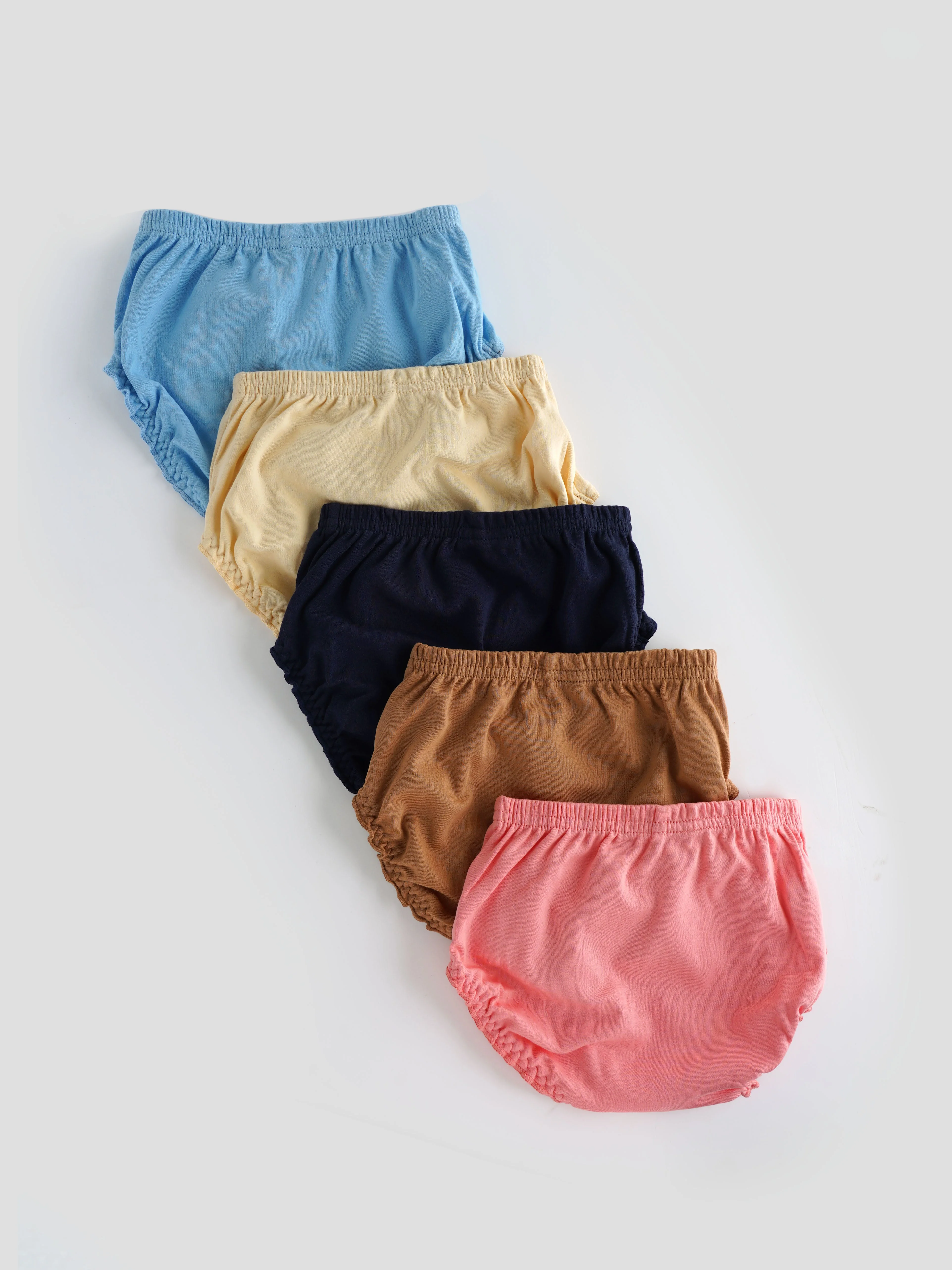 Popees 100% Cotton Panties 5 Pieces Set for Baby Girls (color may vary depending on availability) - Image 2