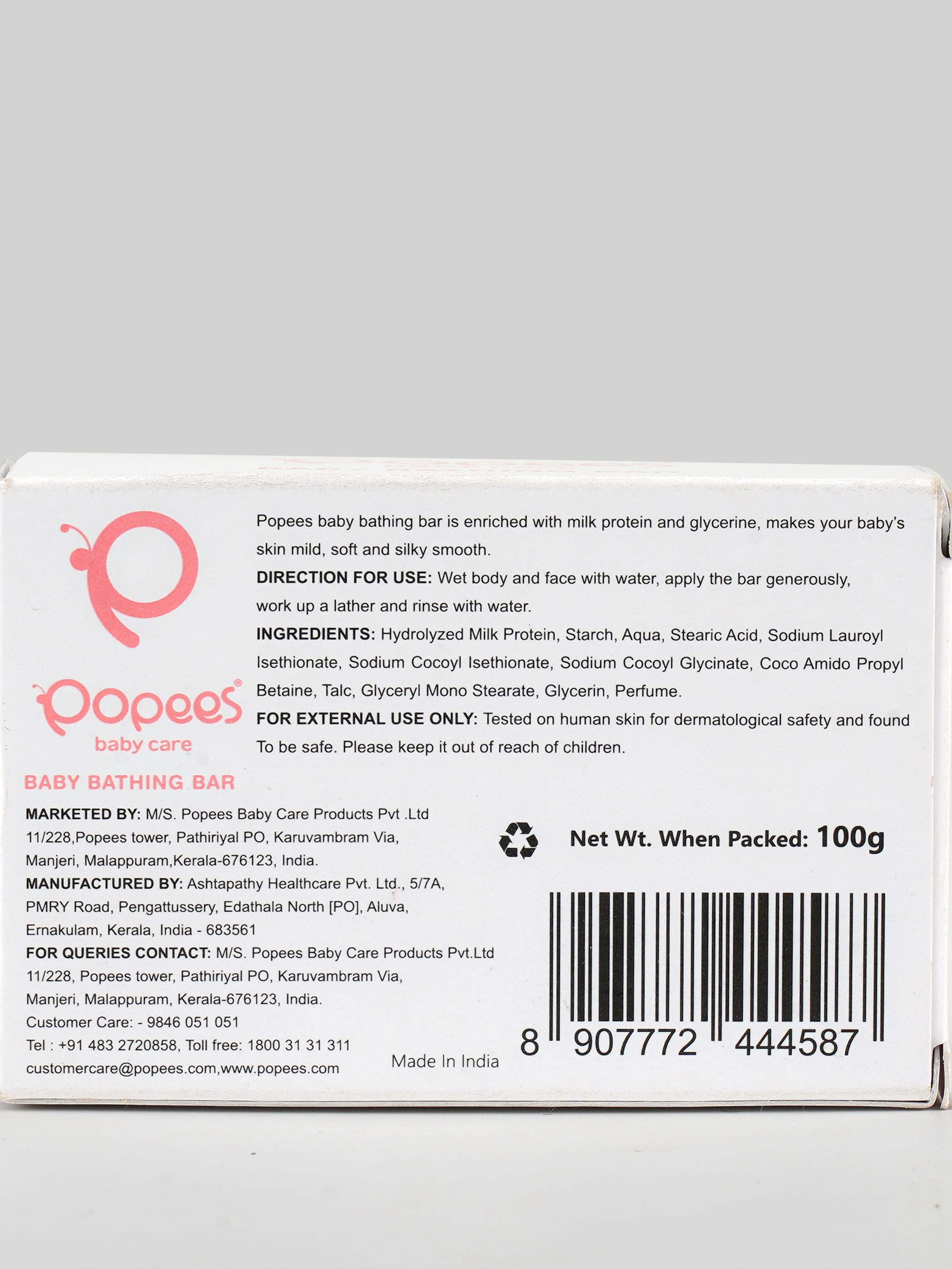 Popees Ultra-gentle Dermatologist Recommended Baby Bathing Bar with pH 5.5 - Image 5