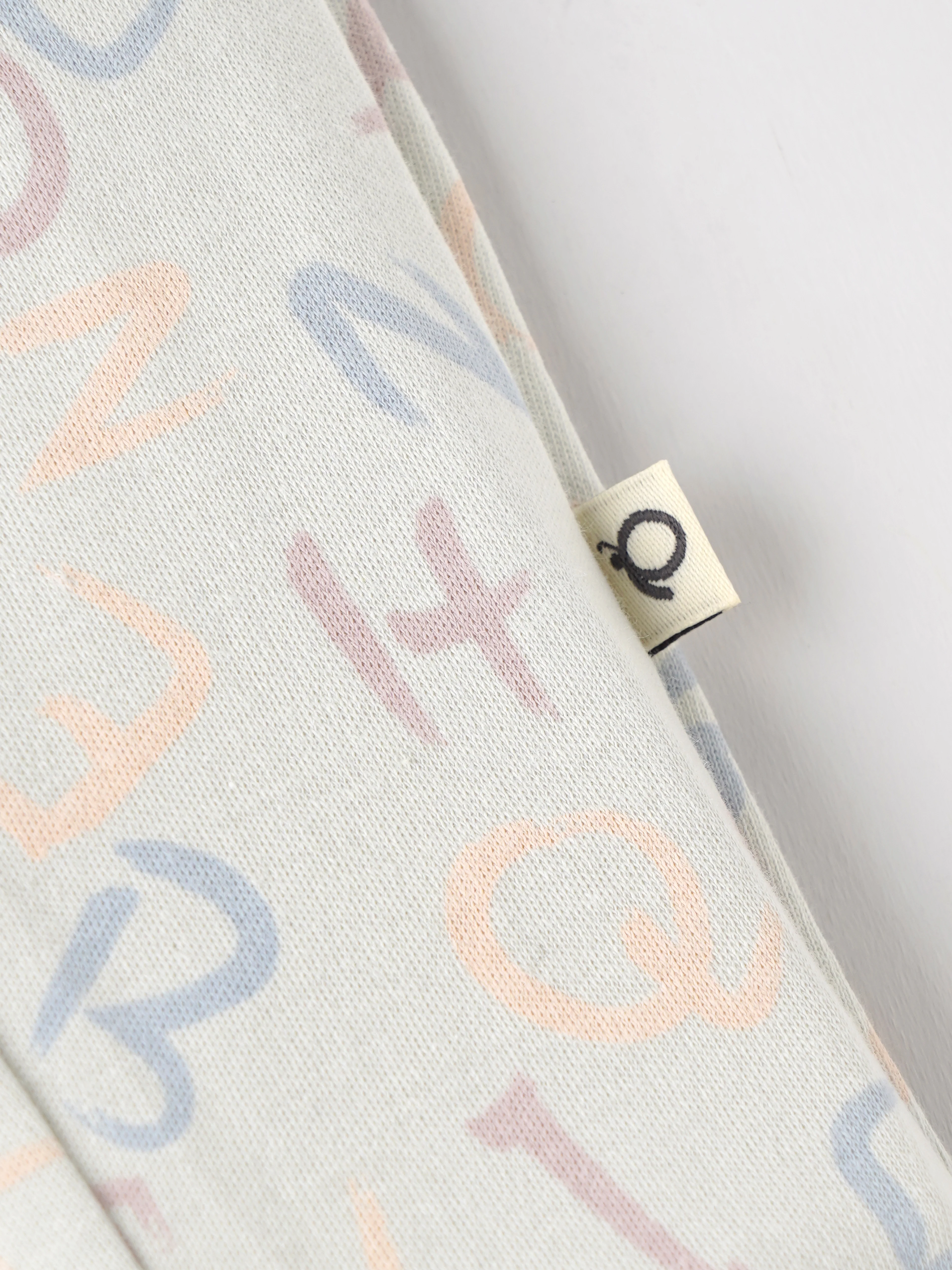 Popees Baby Boys Printed Cotton Pants | White with Pastel Alphabet Print Casual Bottom Wear | NB-9 Months - Image 3
