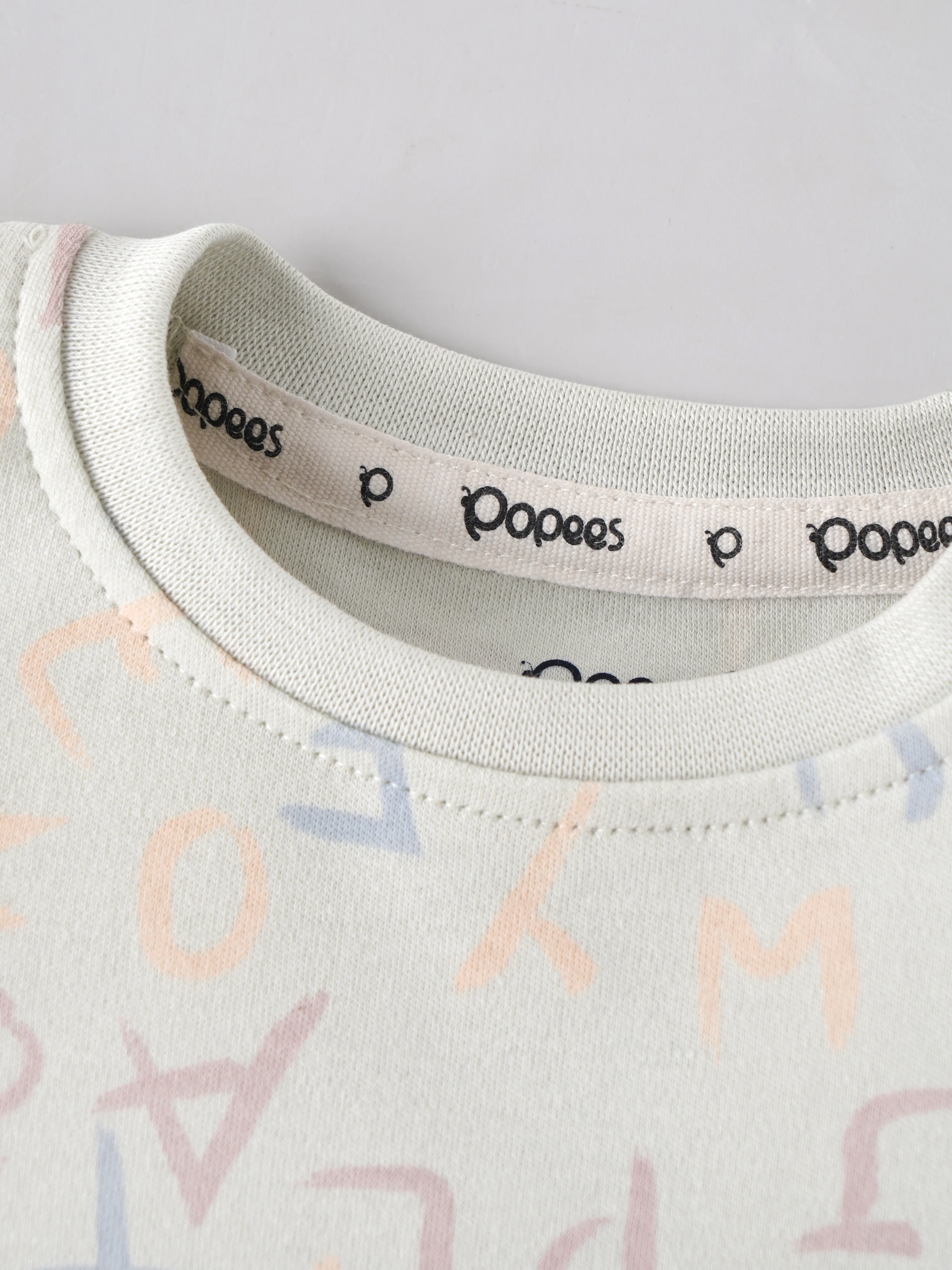 Popees Baby Boys Alphabet Print Cotton T-Shirt | Half Sleeve Round Neck Tee for Newborns & Infants | 0-9 Months - Image 5