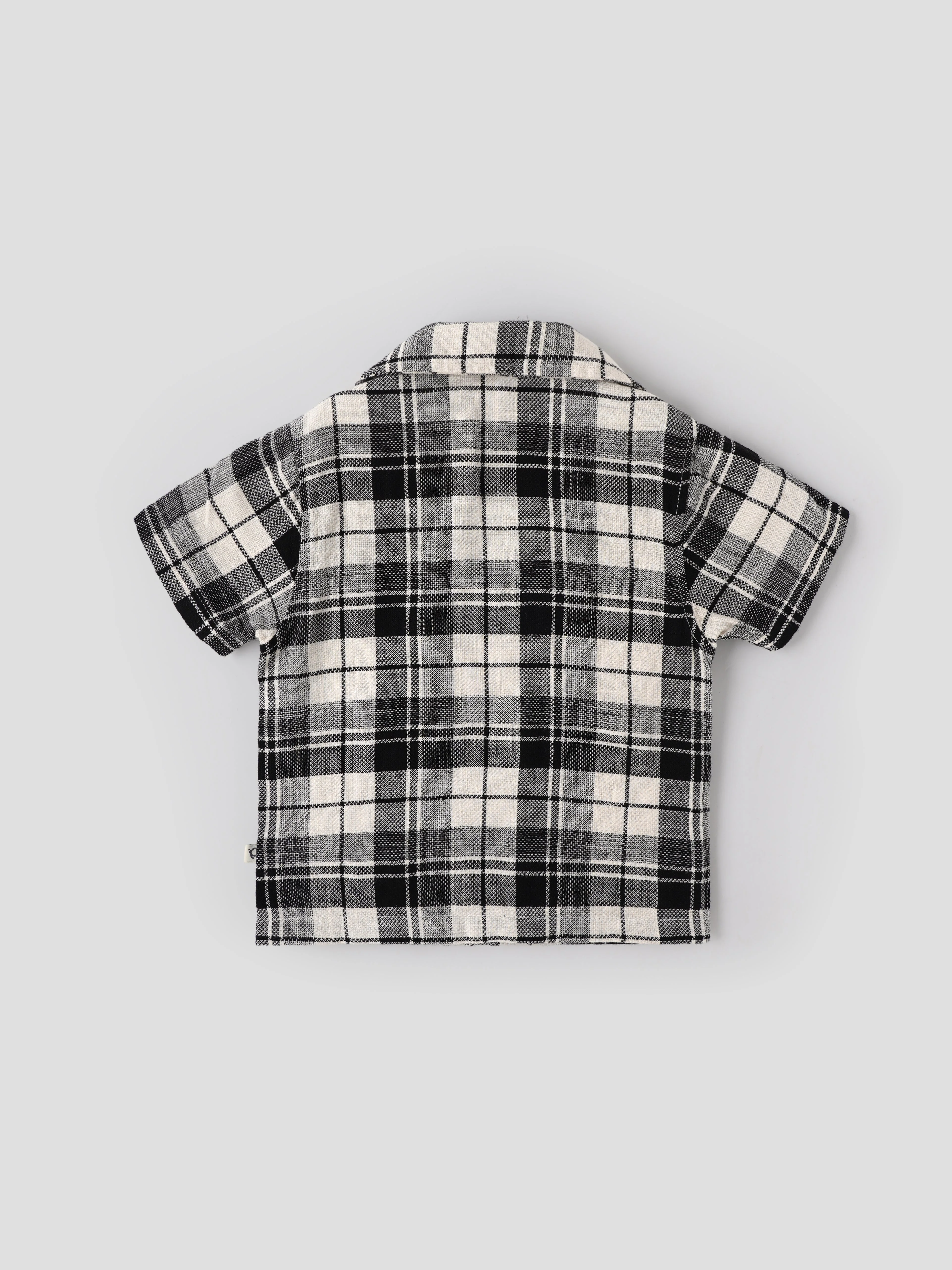 Popees Baby Boys Checked Half Sleeve Shirt with Front Buttons| 9M–4Y - Image 2