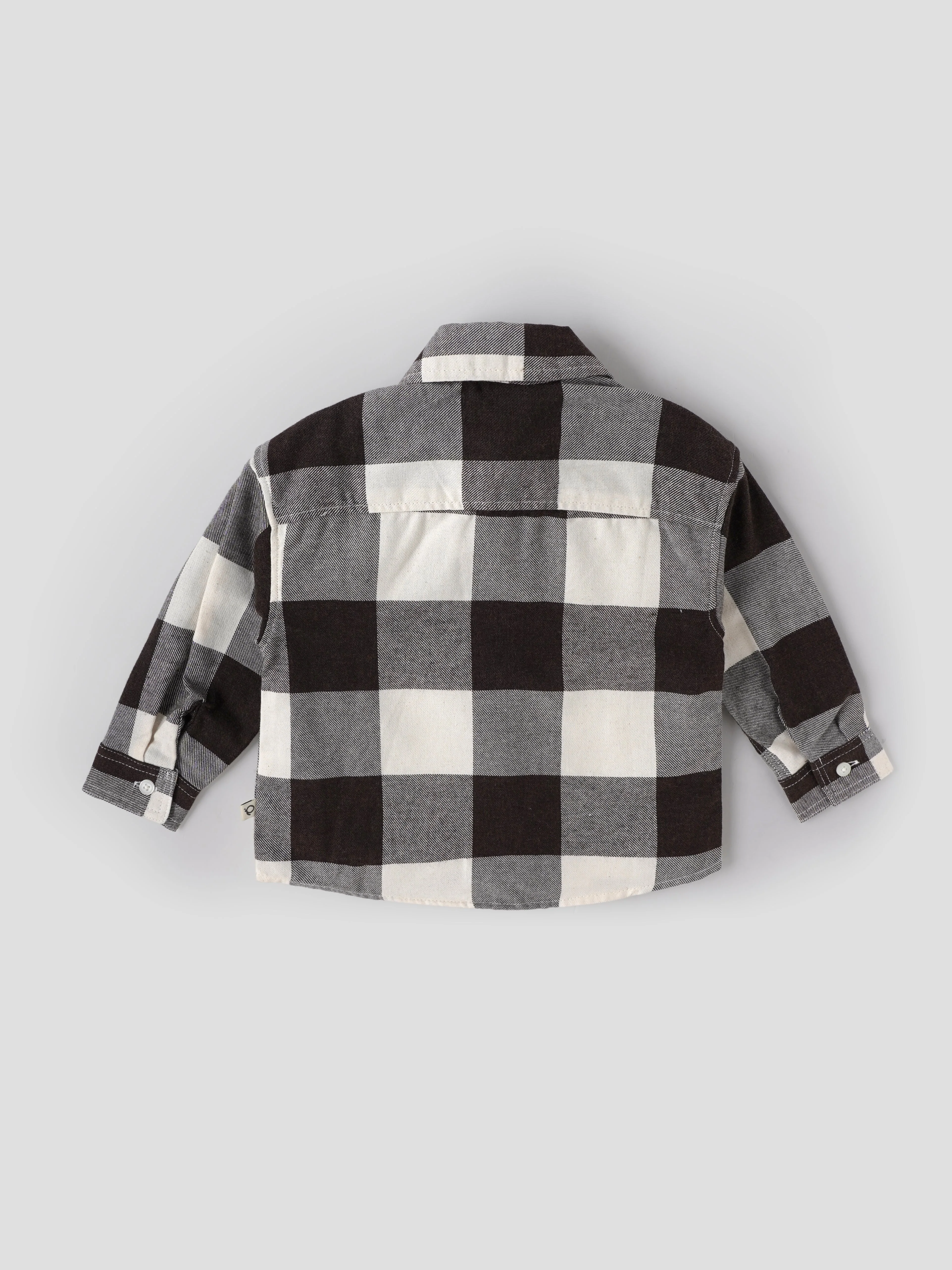 Popees Baby Boys Checked Cotton Shirt|Full Sleeve Button-Down Plaid Casual Wear with Chest Pocket |9 Months to 4 Years - Image 2