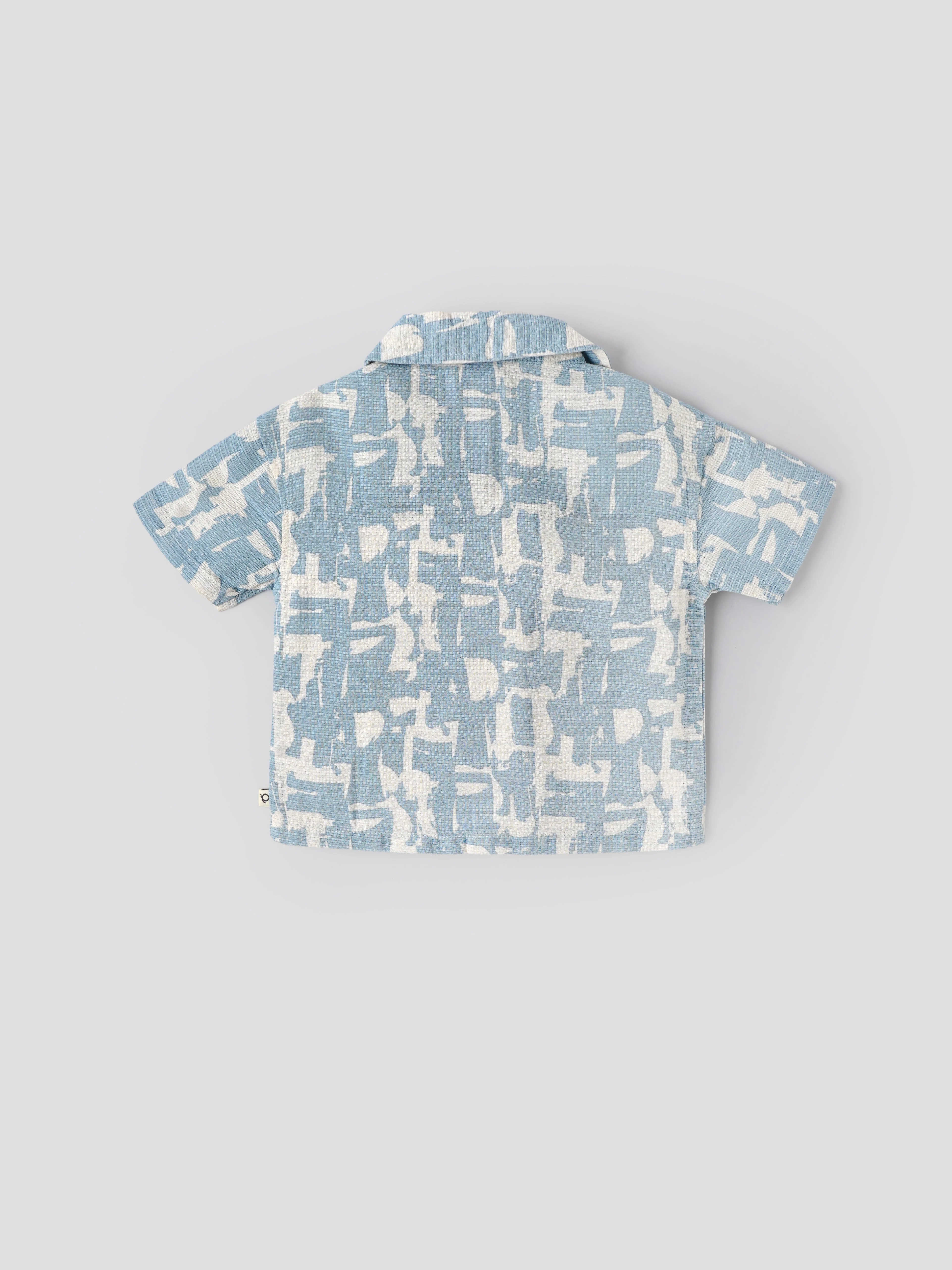 Popees Baby Boys Cotton Printed Shirt| Blue & White| 9 Months To 4 Years - Image 4