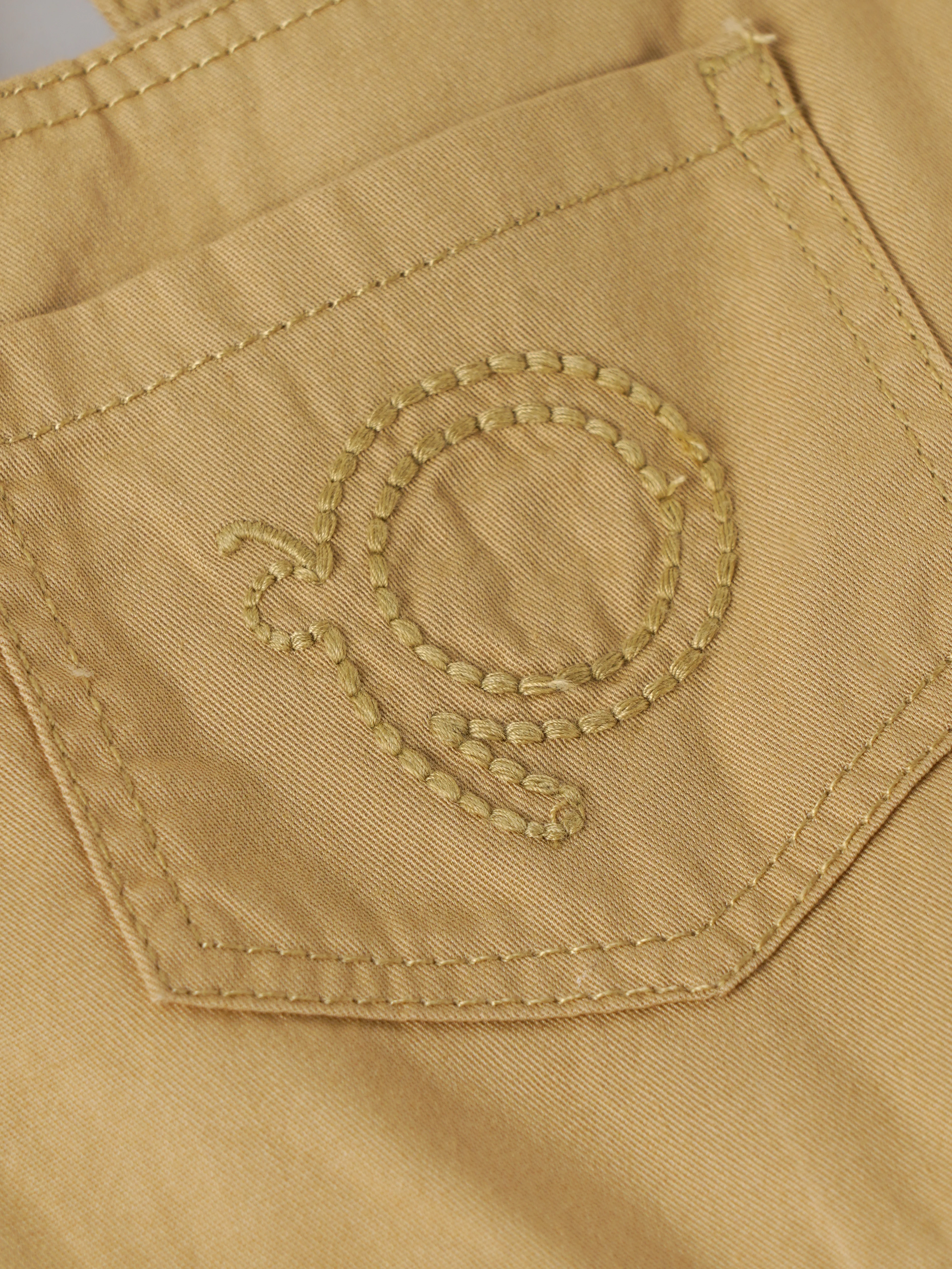 Popees Baby Boys Denim Dungaree Top | Beige | 1-6 Years - Image 3