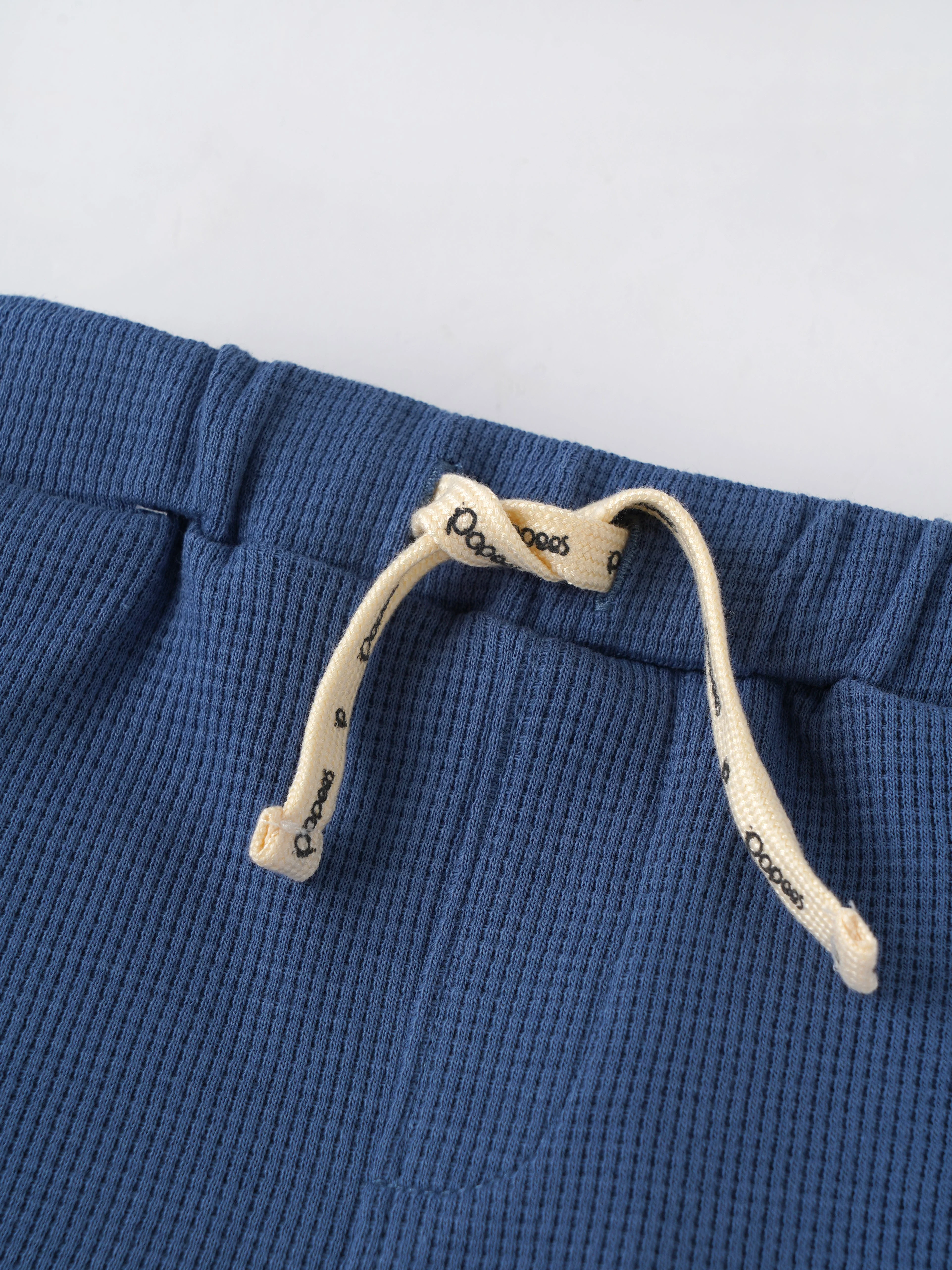 Popees Baby Boys Off-White T-shirt and Blue Shorts Set| 3-24 Months - Image 4