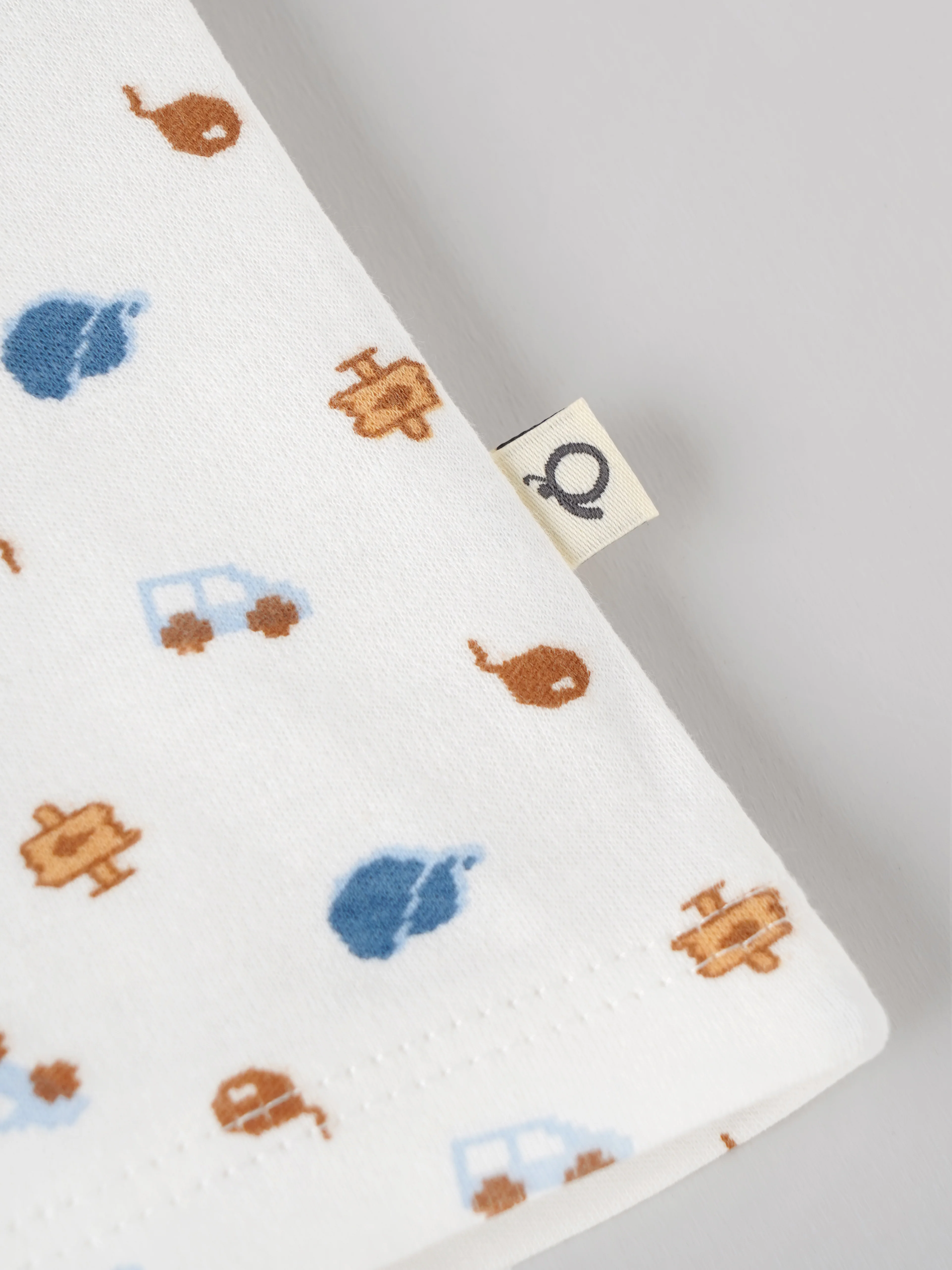 Popees Baby Boys Printed Bamboo Cotton Jabla | Soft Half Sleeve Front Open Baby Top for Newborns & Infants - Image 5
