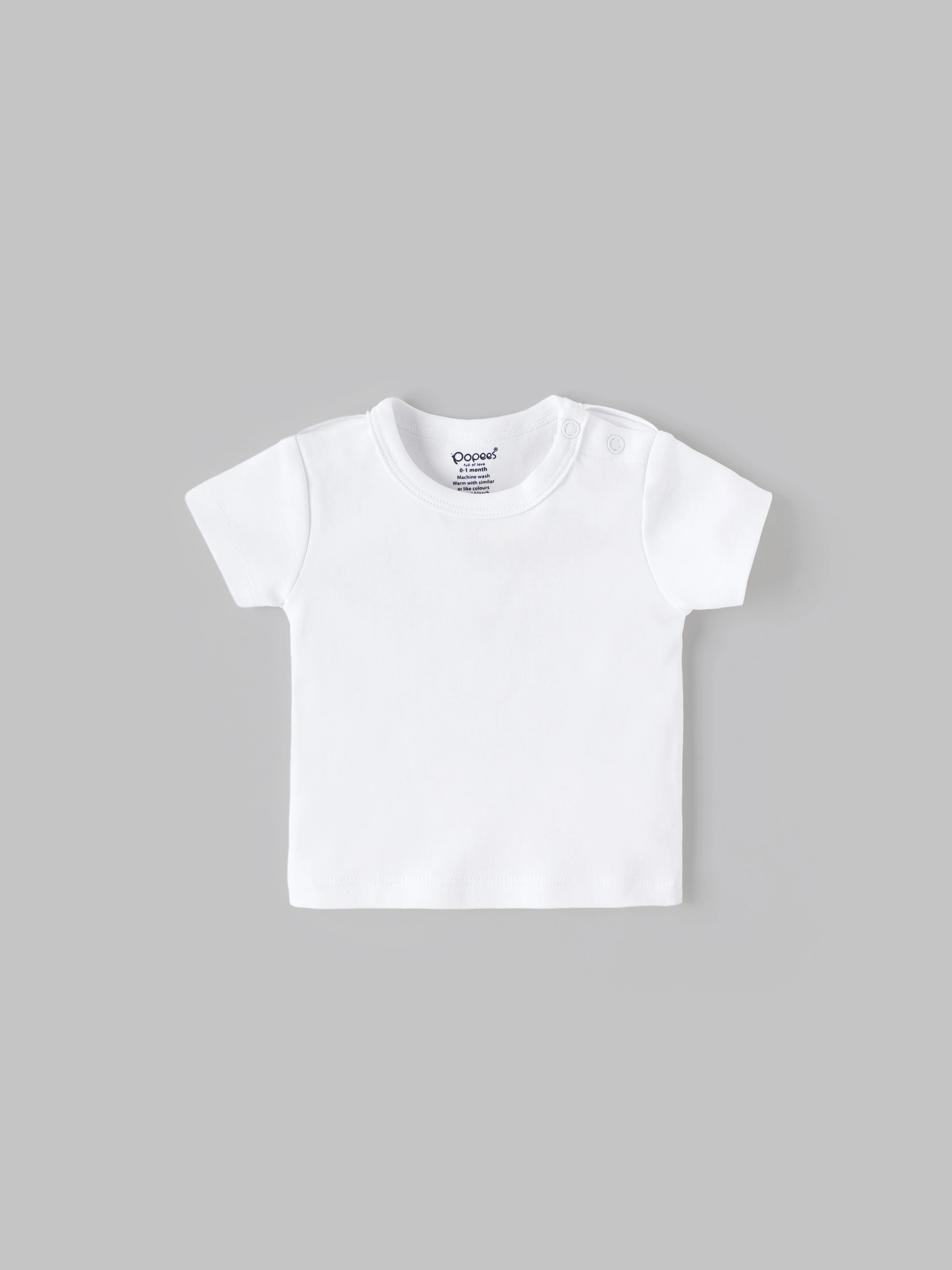 Popees Baby Boys Short Sleeve Dungaree with T Shirt| Red| 0-9 Months - Image 4