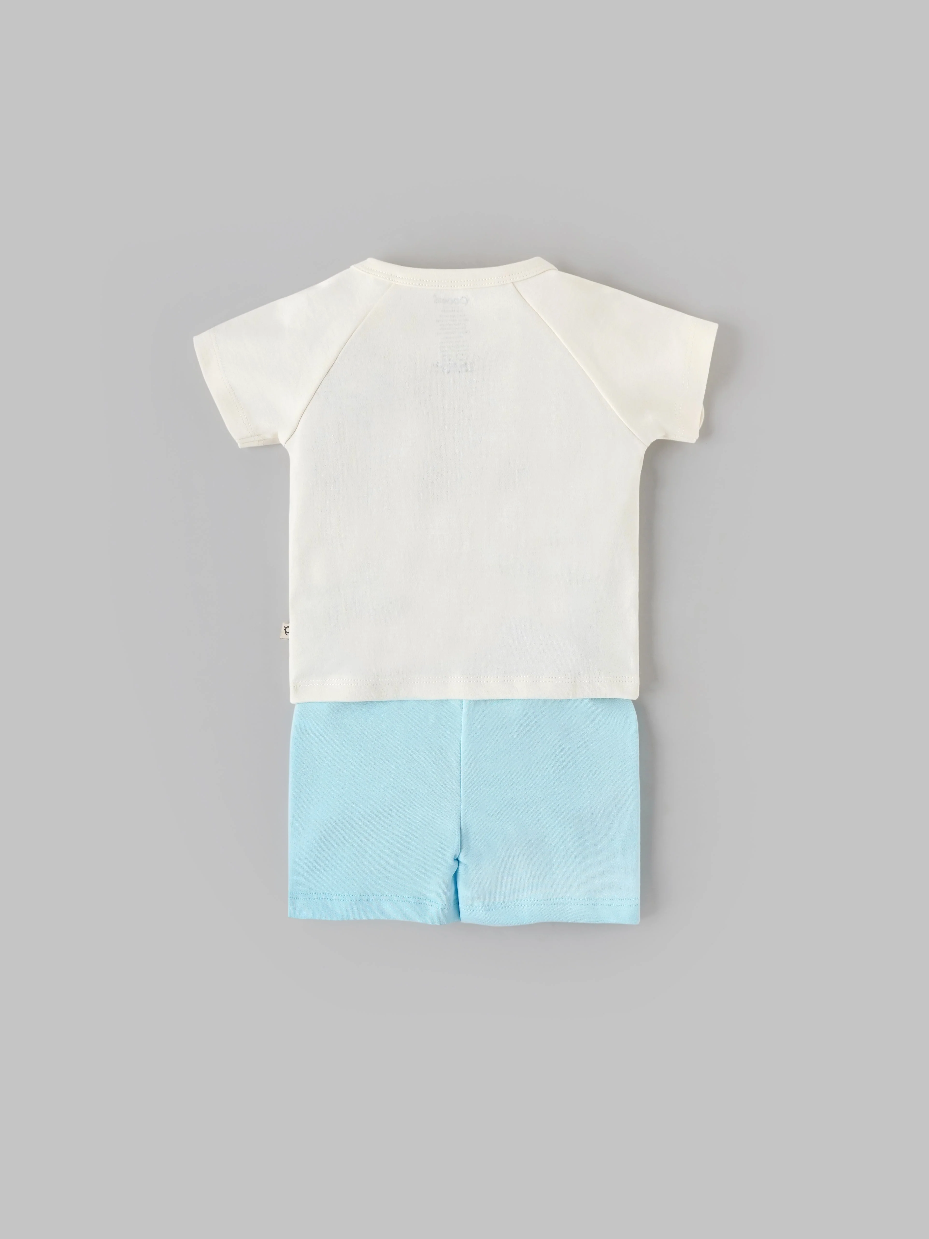 Popees Stylish Lightweight Summer Wear Printed T-Shirt and Shorts Set(3–24 Months)for Baby Boys - Image 2
