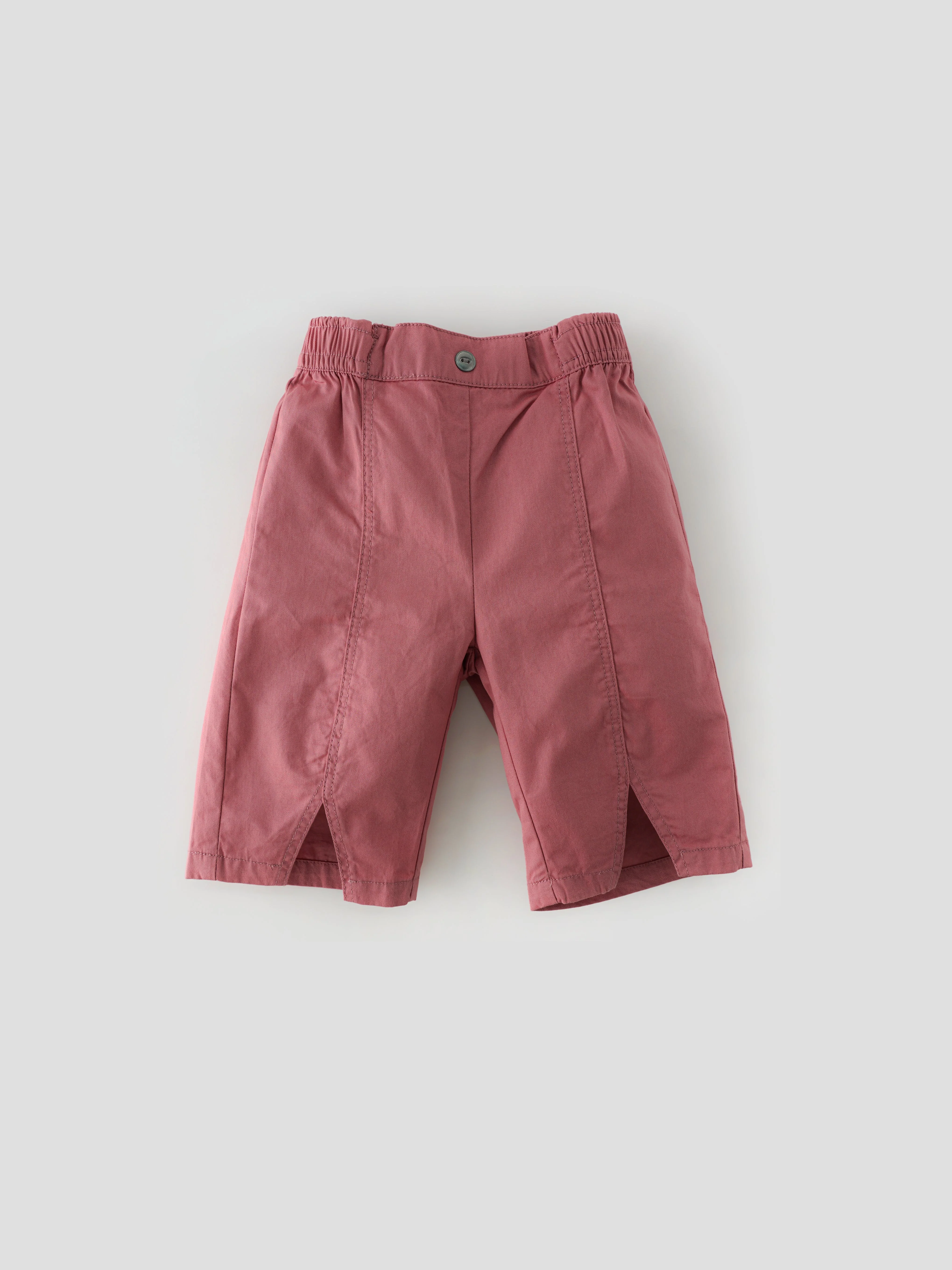 Popees Baby Girls Cotton 3/4 Shorts| Rust Pink| 1-8 Years - Image 4