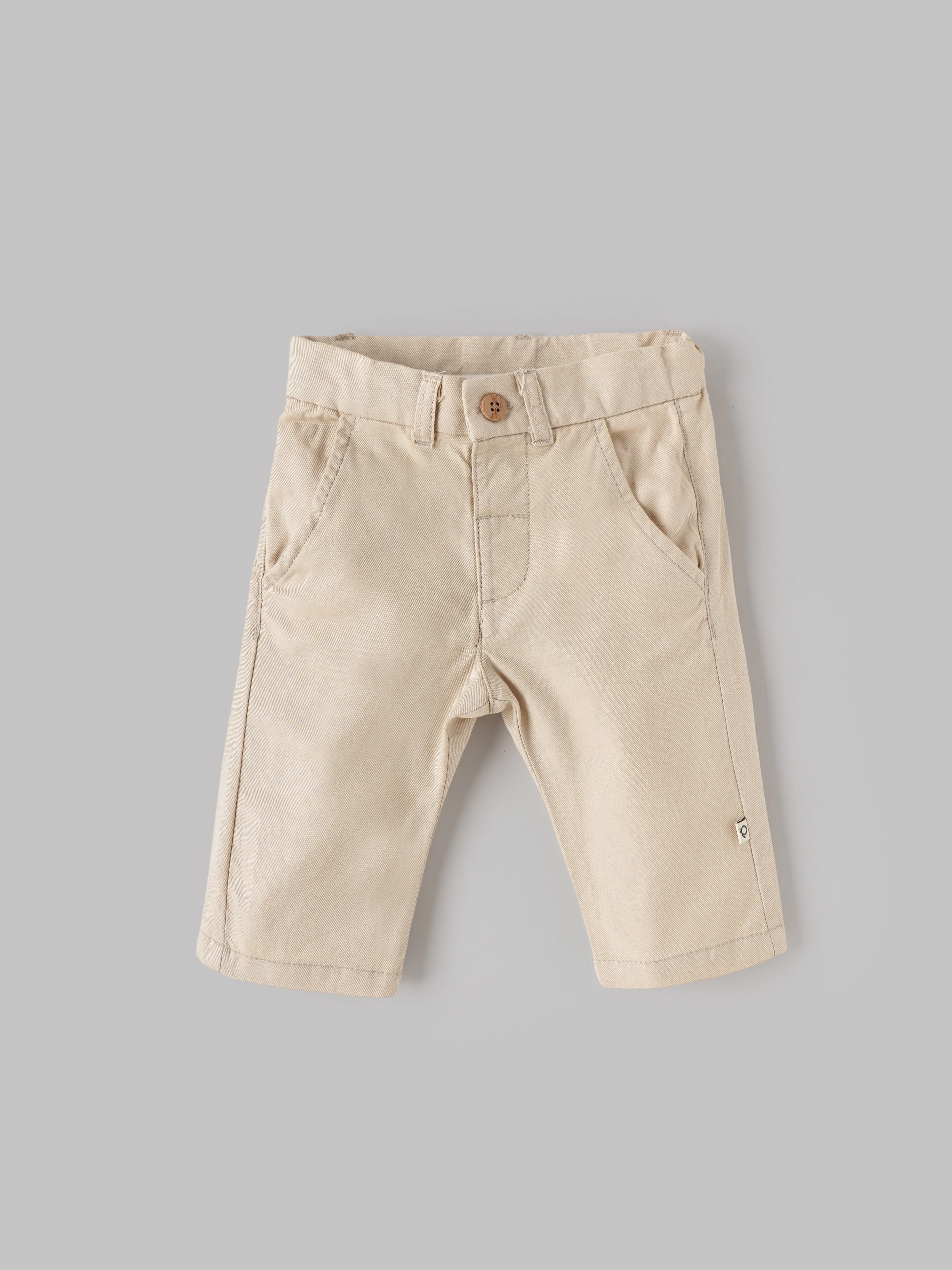 Popees Baby Boy Cotton Pants | Cream | 3-24 Months