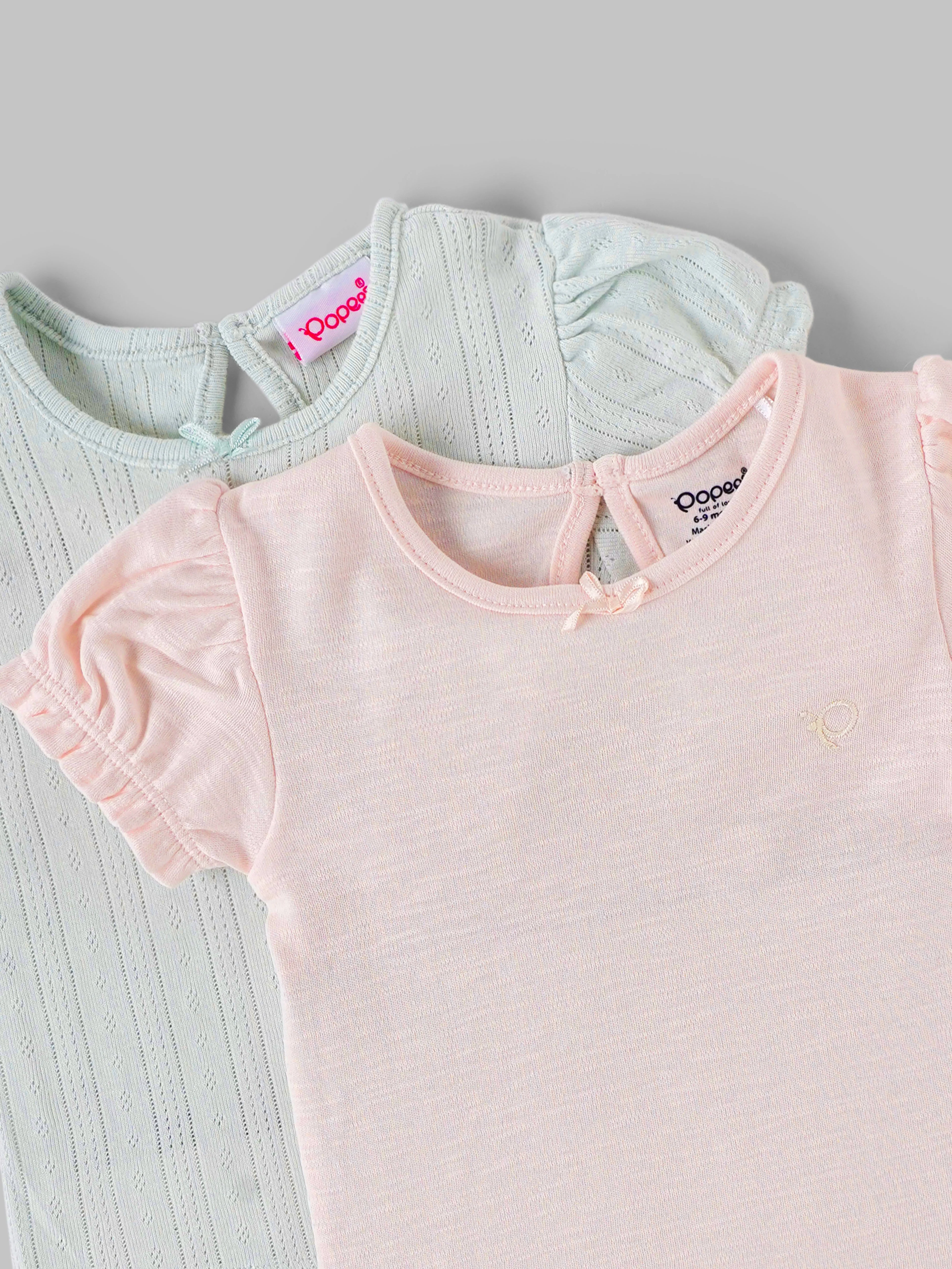 Popees Baby Girls Cotton Puff Sleeve Tops |3 Months to 24 Months - Image 4