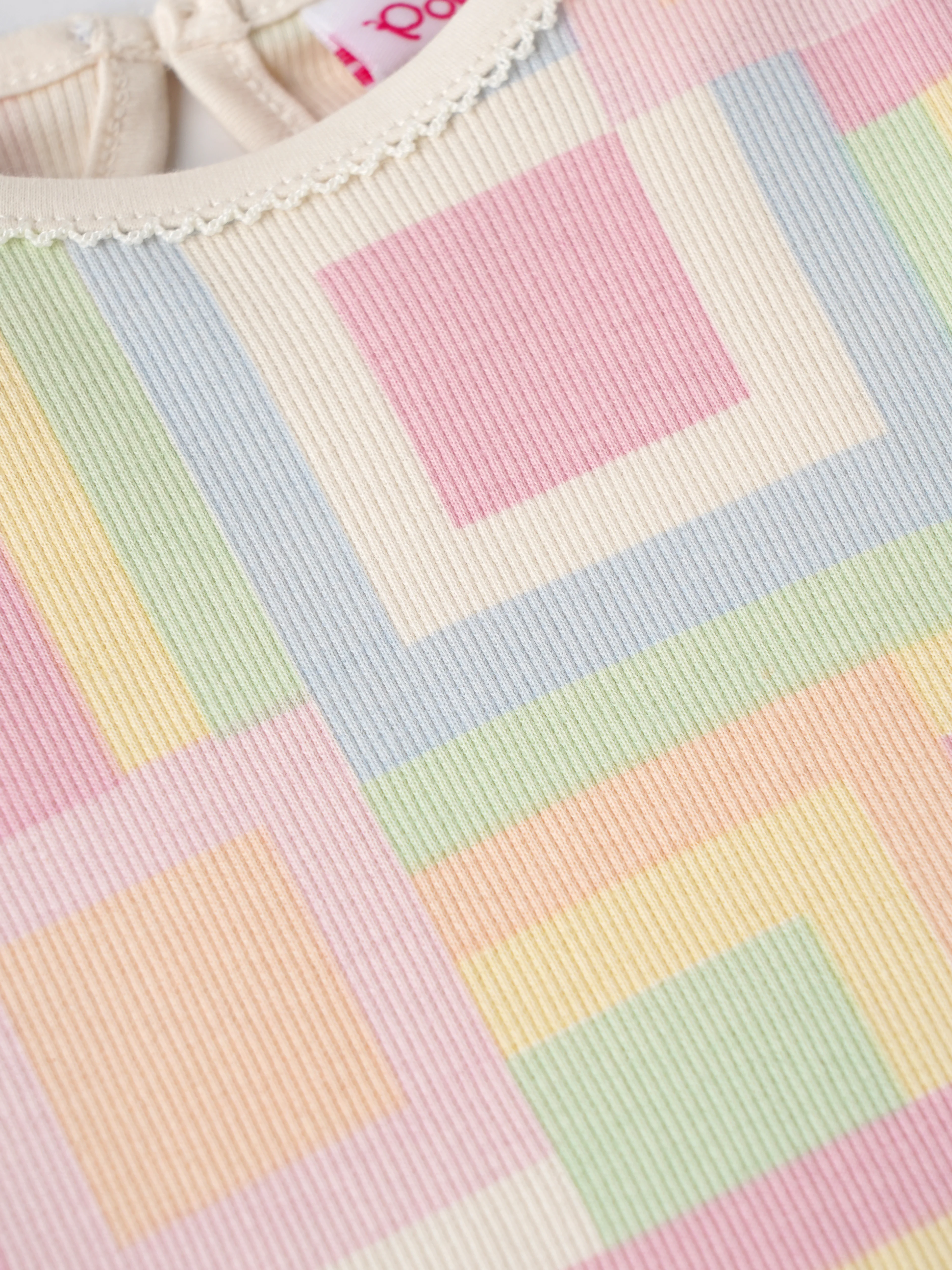 Popees Baby Cotton Girls Full Sleeve Top | Pastel Geometric Print | 3-24 Months - Image 4