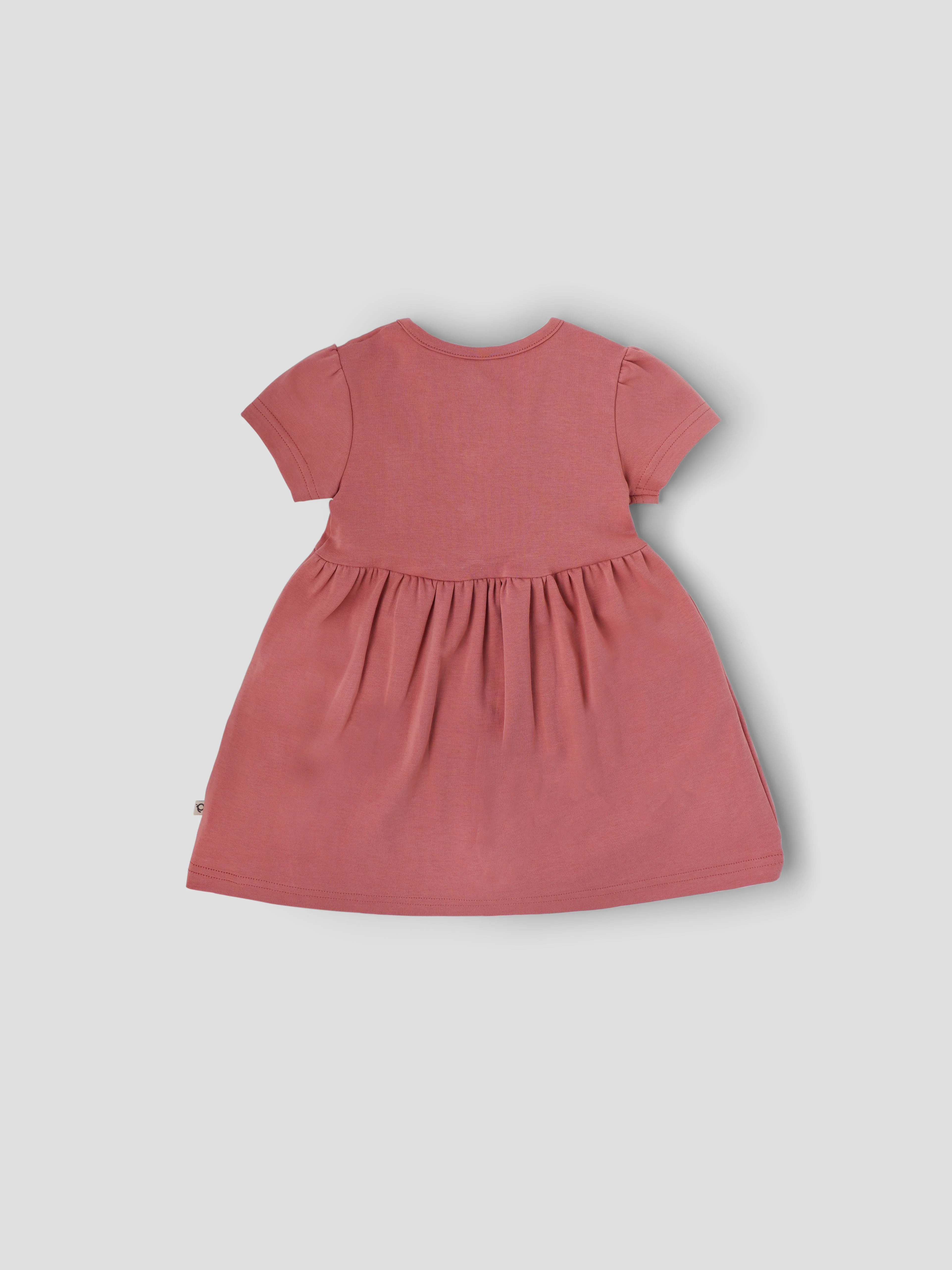 Popees Baby Girls Short Sleeve Cotton Dress| Pink| 9 Months To 4 Years - Image 2