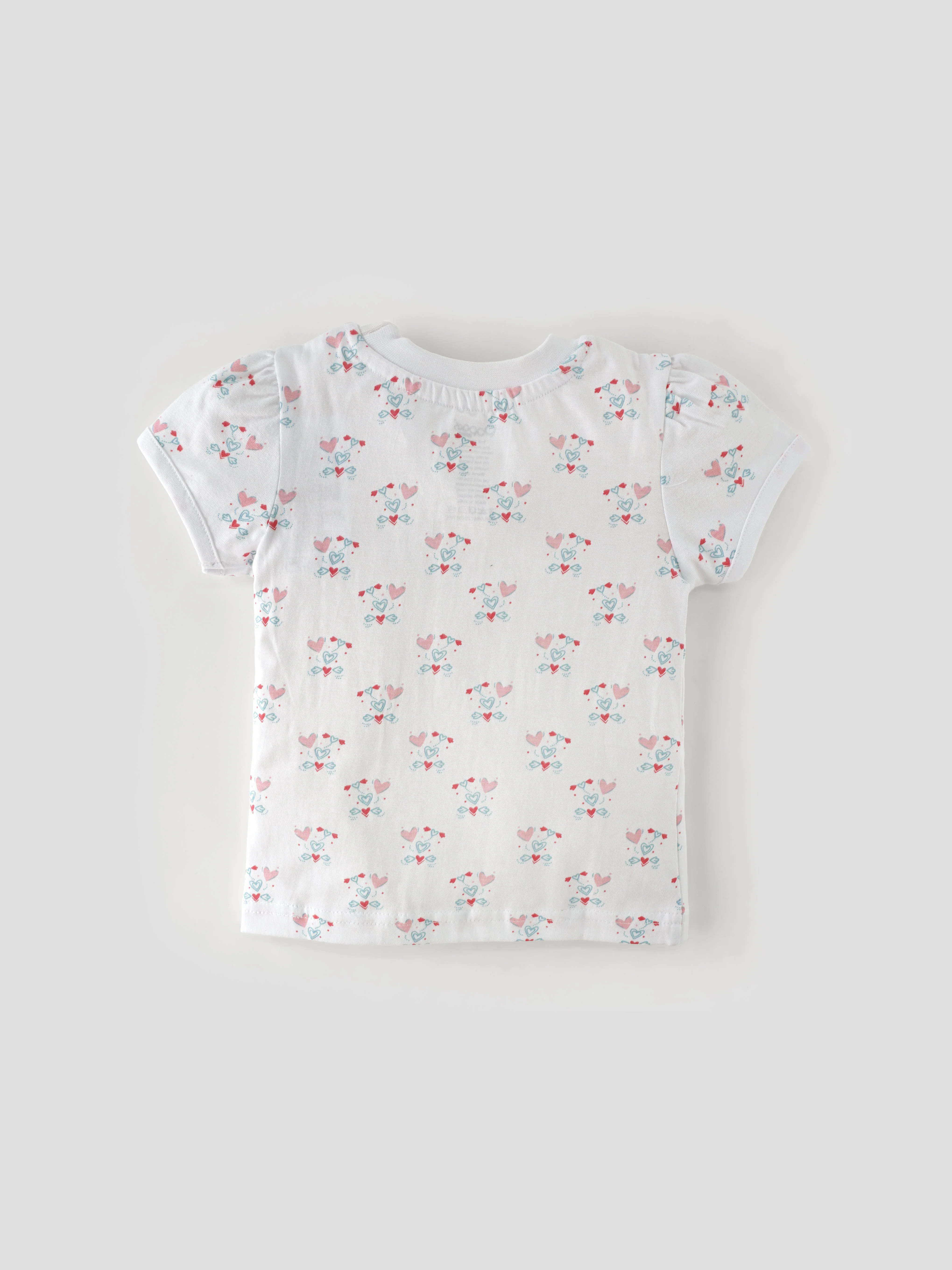 Popees Baby Girls Short Sleeve Cotton T-Shirt| White| 1-8 Years - Image 2