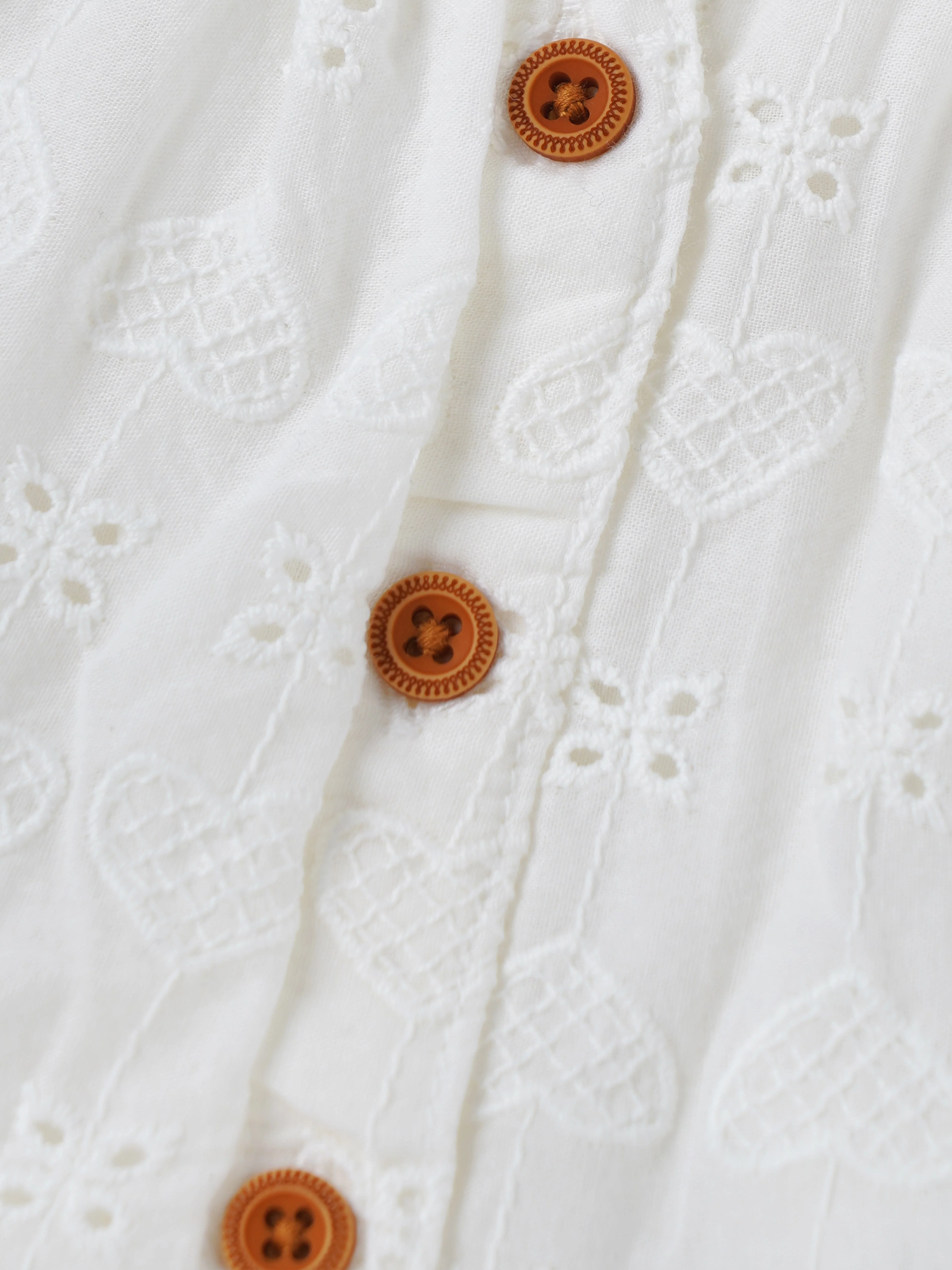 Popees Baby Girls Sleeveless Cotton Top| White| Newborn to 9 Months - Image 3