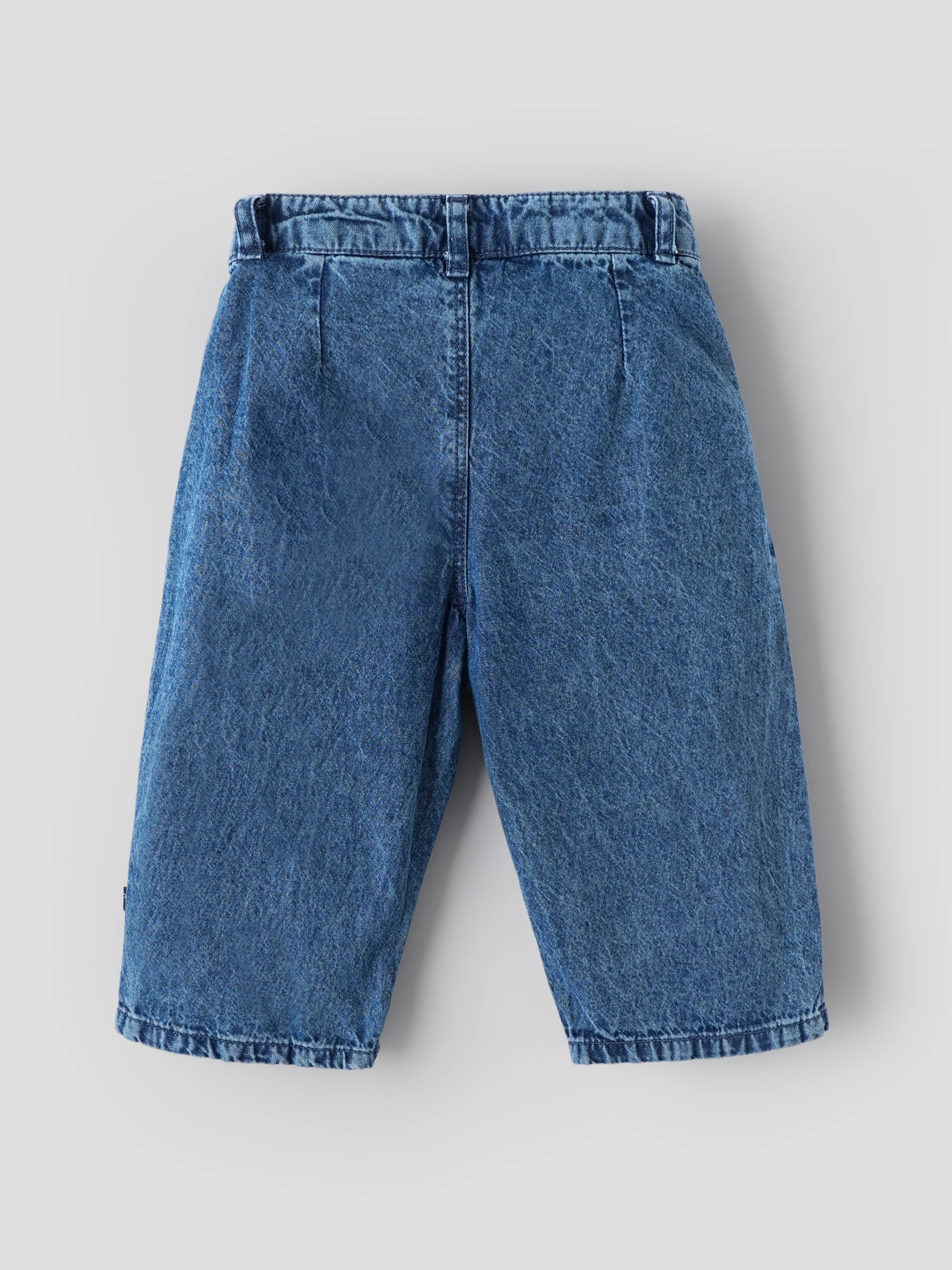 Popees Baby Girls Soft Washed Denim Pants | Comfortable Cotton Blend Jeans | 3 Months–4 Years - Image 2