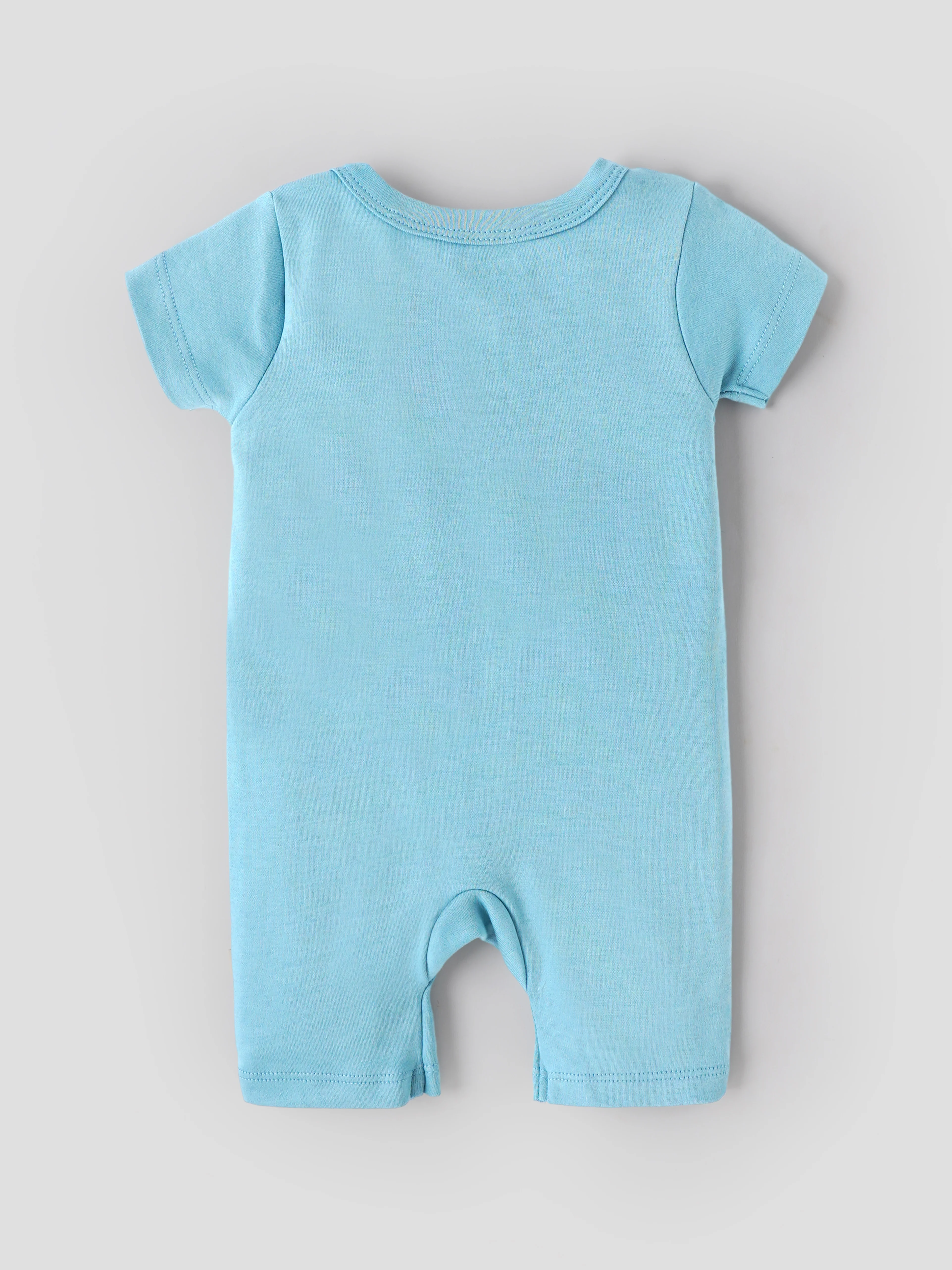 Popees Baby Girls Solid Half Sleeve Romper | Soft Cotton Front Snap| Comfortable Everyday Wear | Newborn–24 Months - Image 2