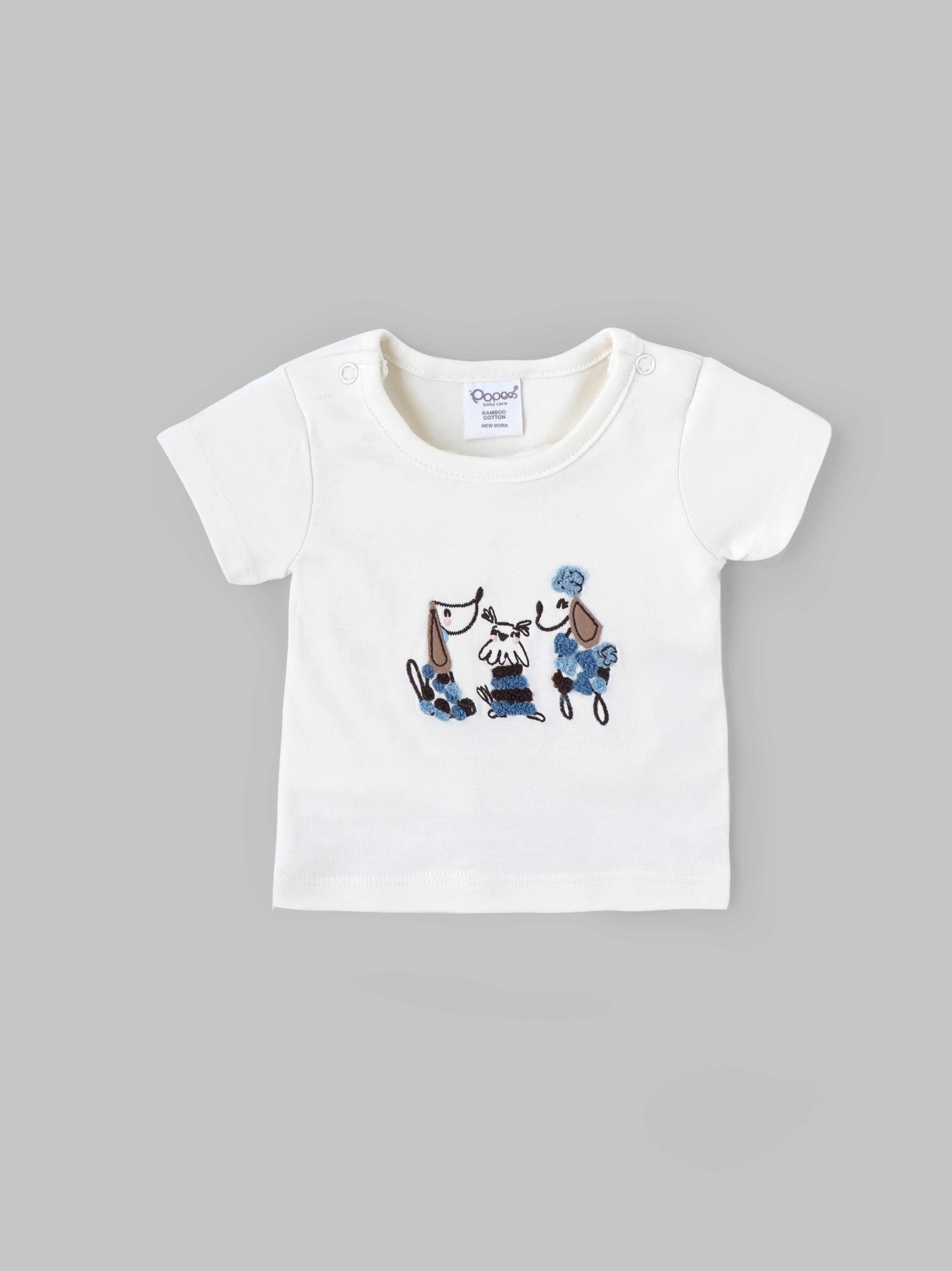 Popees Baby Girls Cotton T Shirt and Shorts Set| White & Pink| Newborn - 9 Months - Image 3