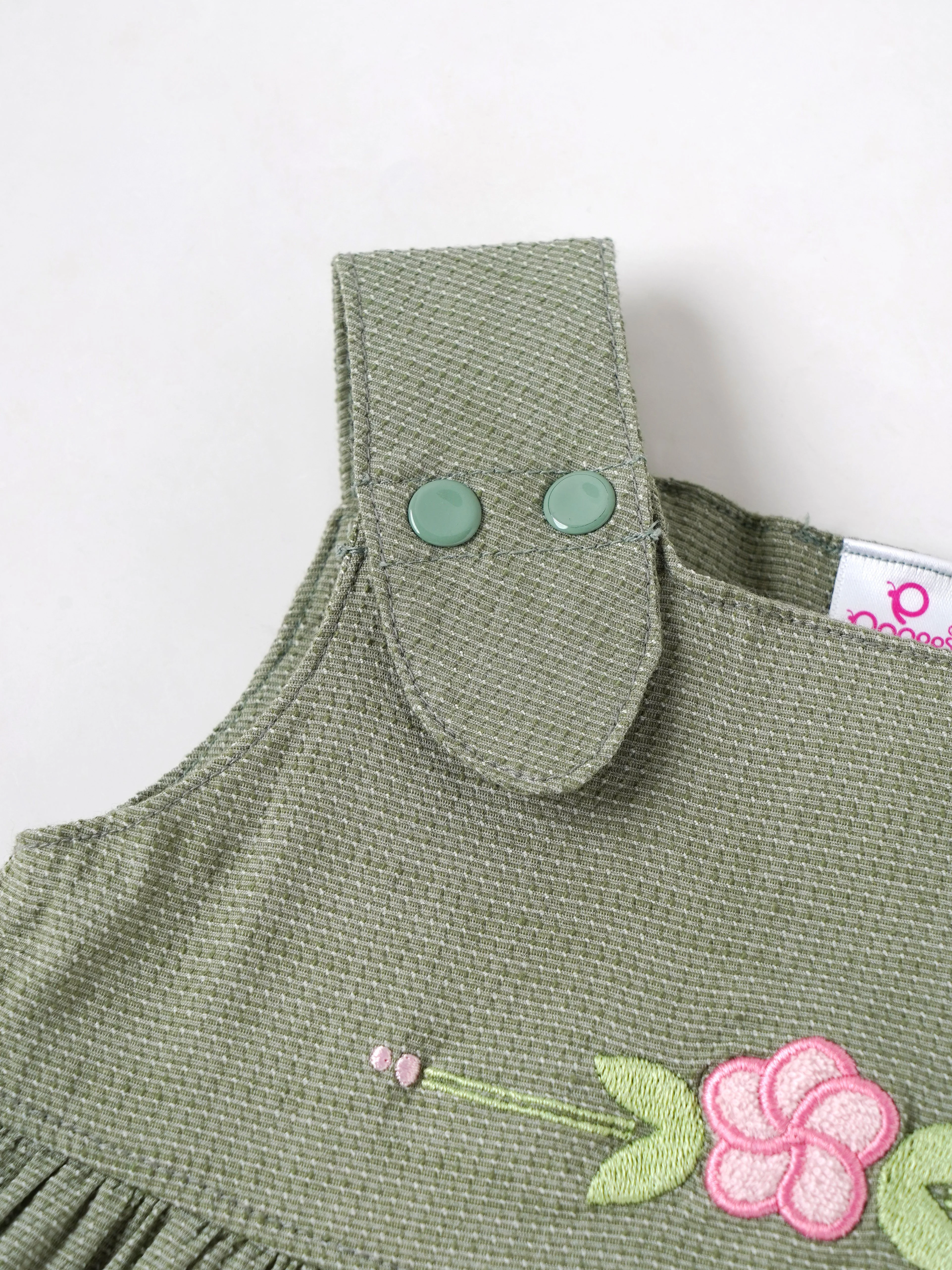Popees Beautiful & Stylish Floral Embroidered Sleeveless Dress (3-36 Months)for Baby Girls - Image 3