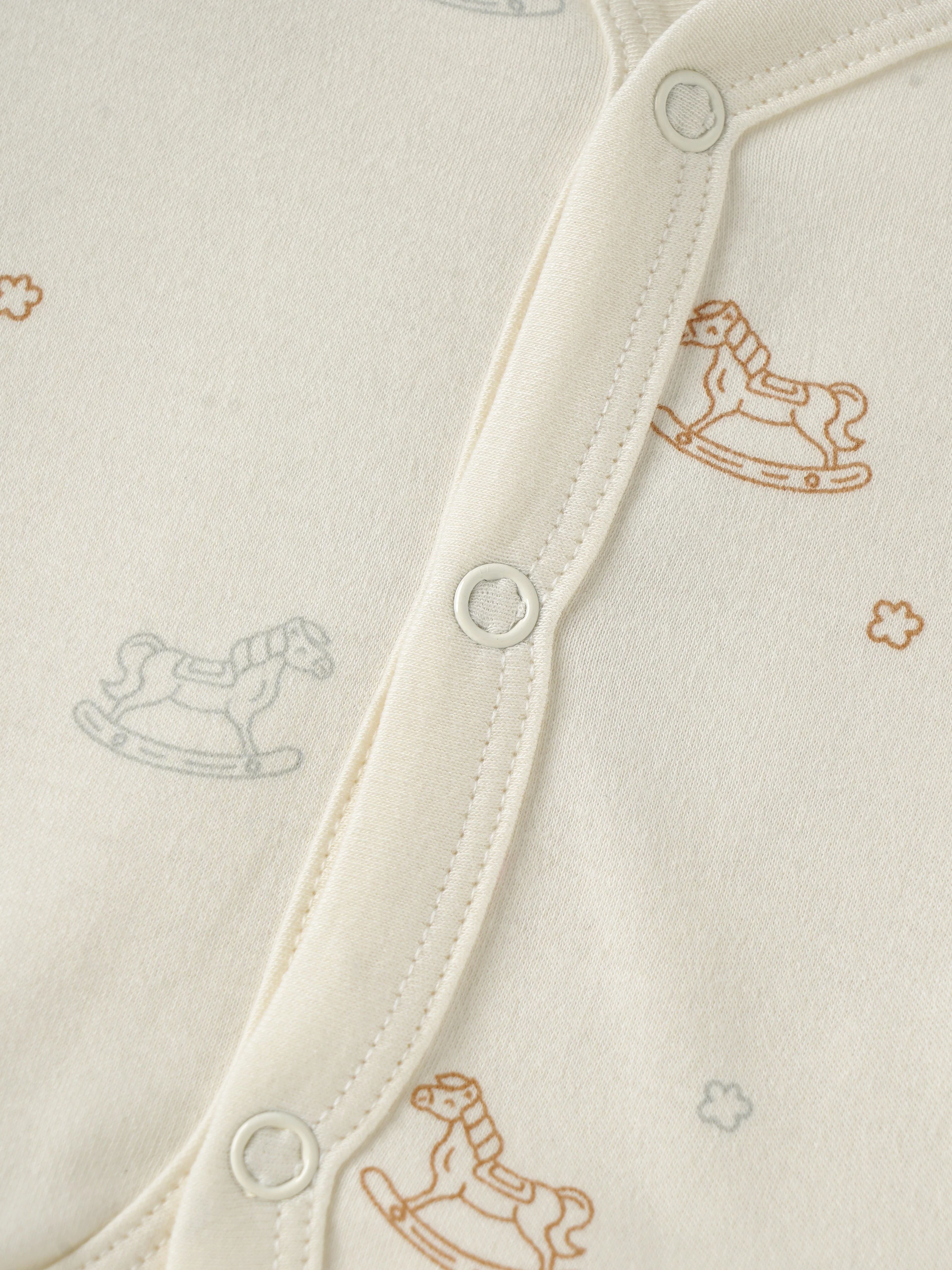 Popees Half Sleeve Front Open Jhabla Top(0-6 Months)for New Babies Made of Organic Bamboo Cotton Fabric - Image 3