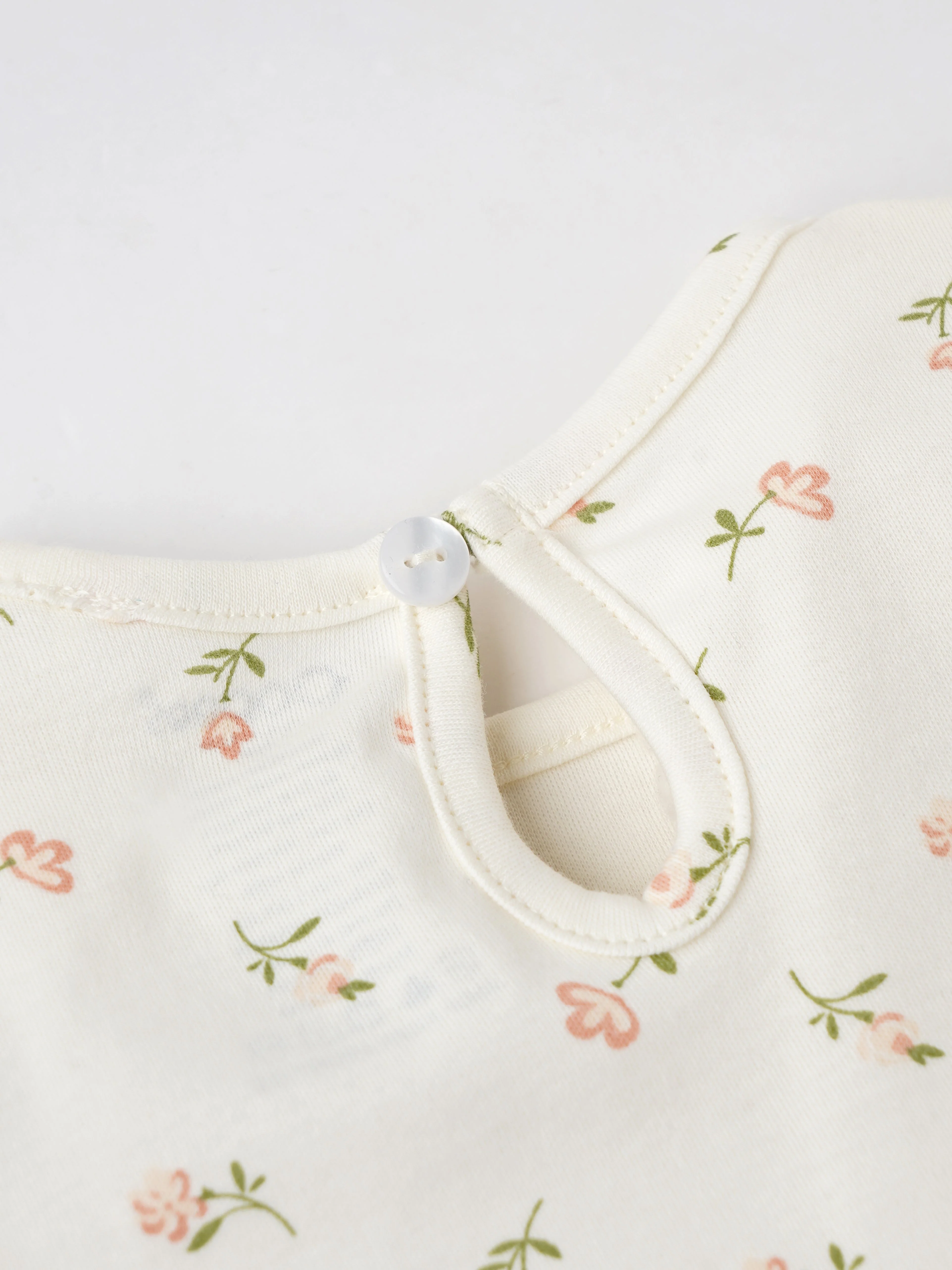 Popees Cotton Floral Print Top – Soft & Breathable, Half Sleeves (0–9 Months) for Baby Girls - Image 3