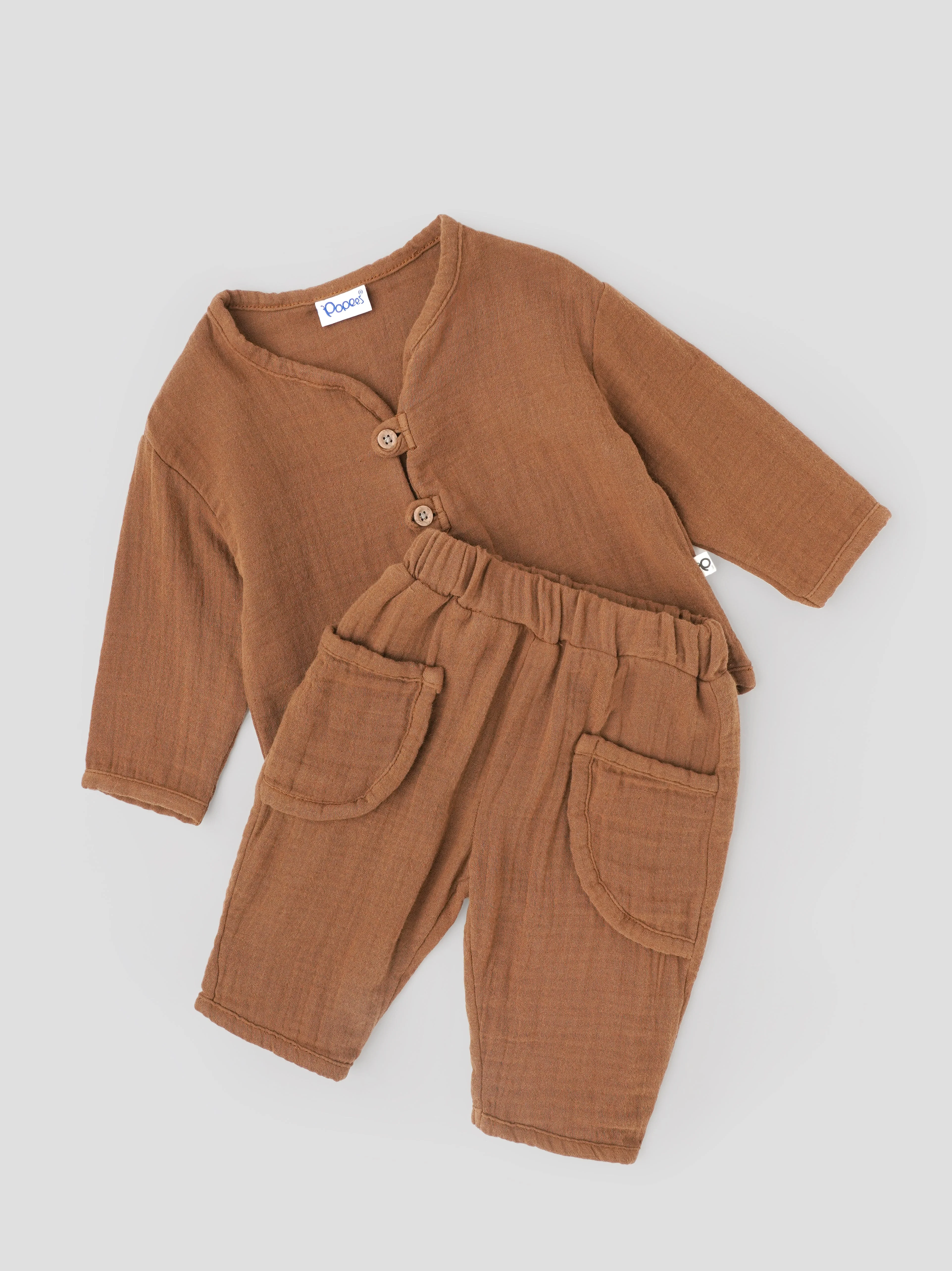 Popees Front Open Co-ord Set (3–36 Months) for Boys - Image 4
