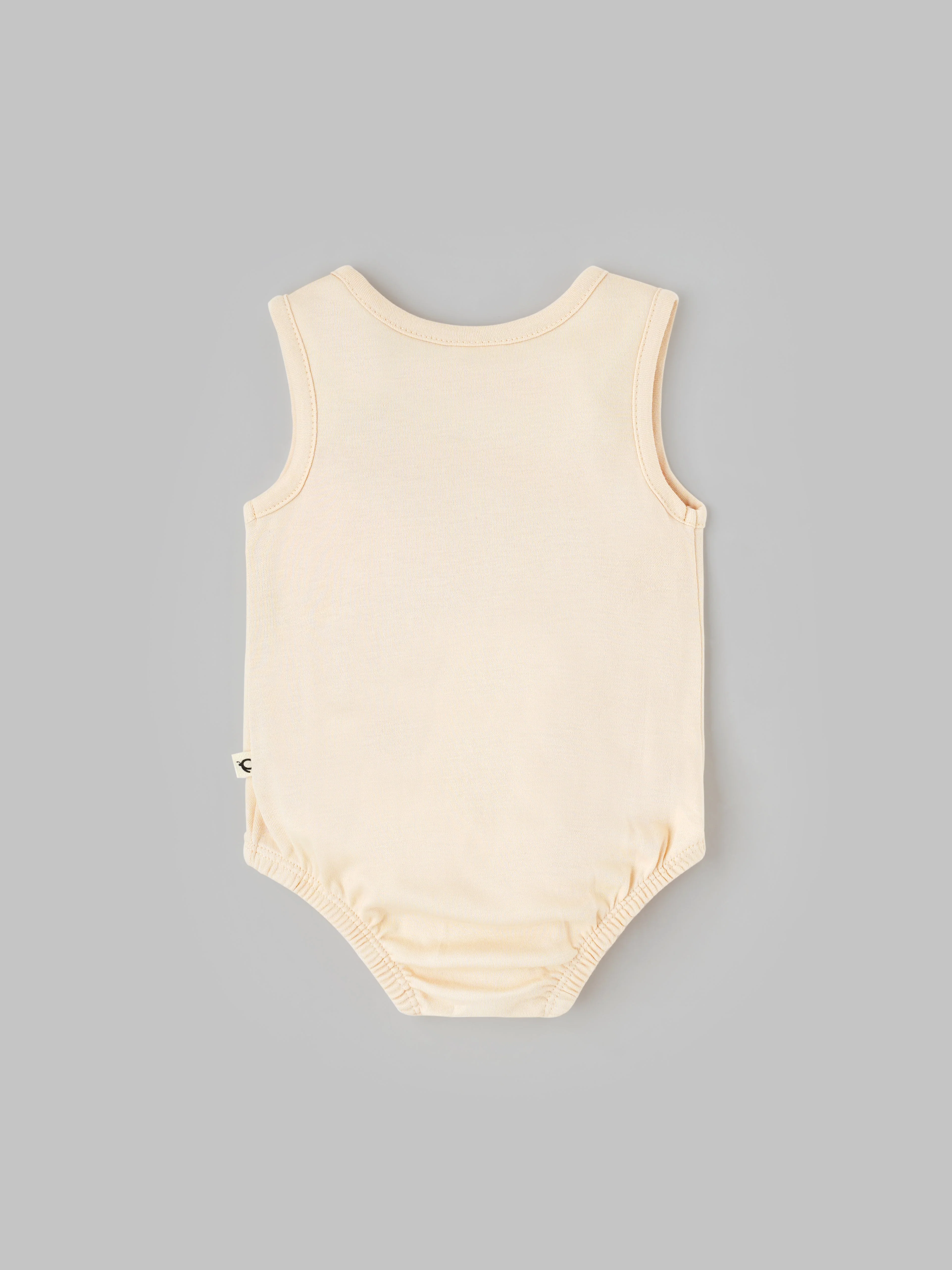 Popees Unisex Sleeve Less Front Open Bodysuit (0-6 Months) Made of Organic Bamboo Cotton Fabric - Image 2