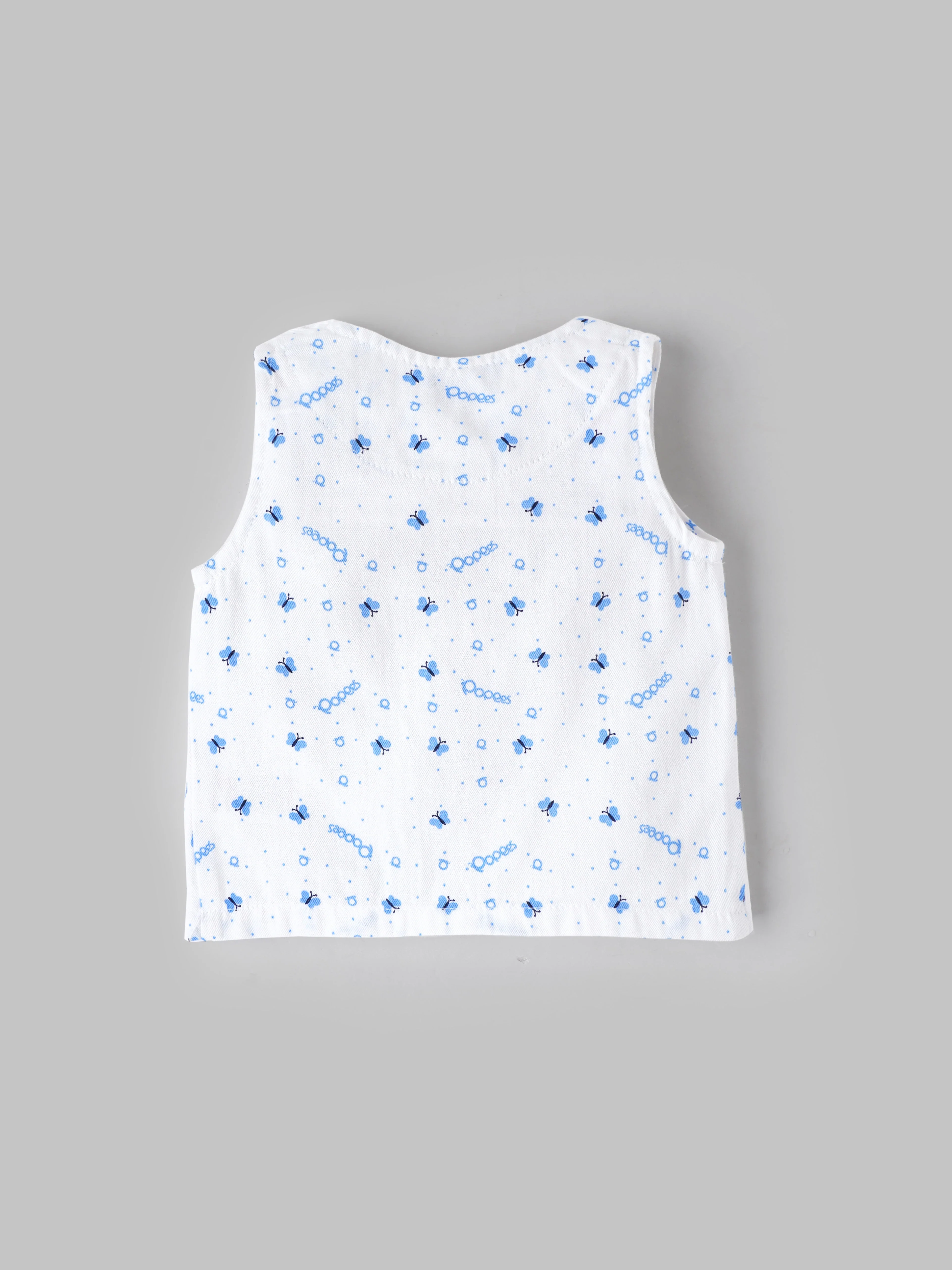Popees Printed Front Open Sleeveless Jhabla (0–6 Months) for Babies - Image 2