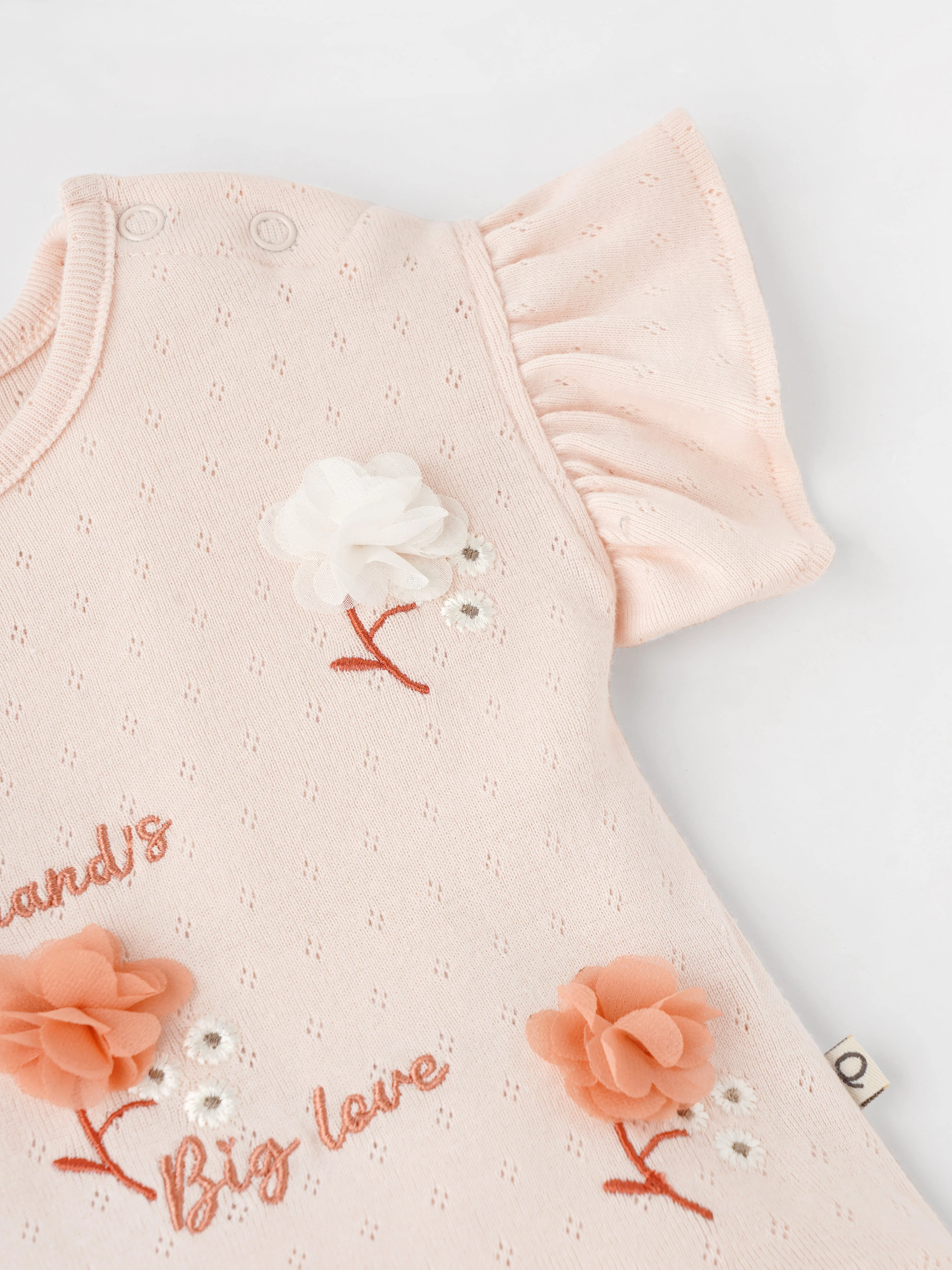 Popees Comfortable & Stylish Coordinated Set With Cute Floral Print (0-9 Months) for Baby Girls - Image 3