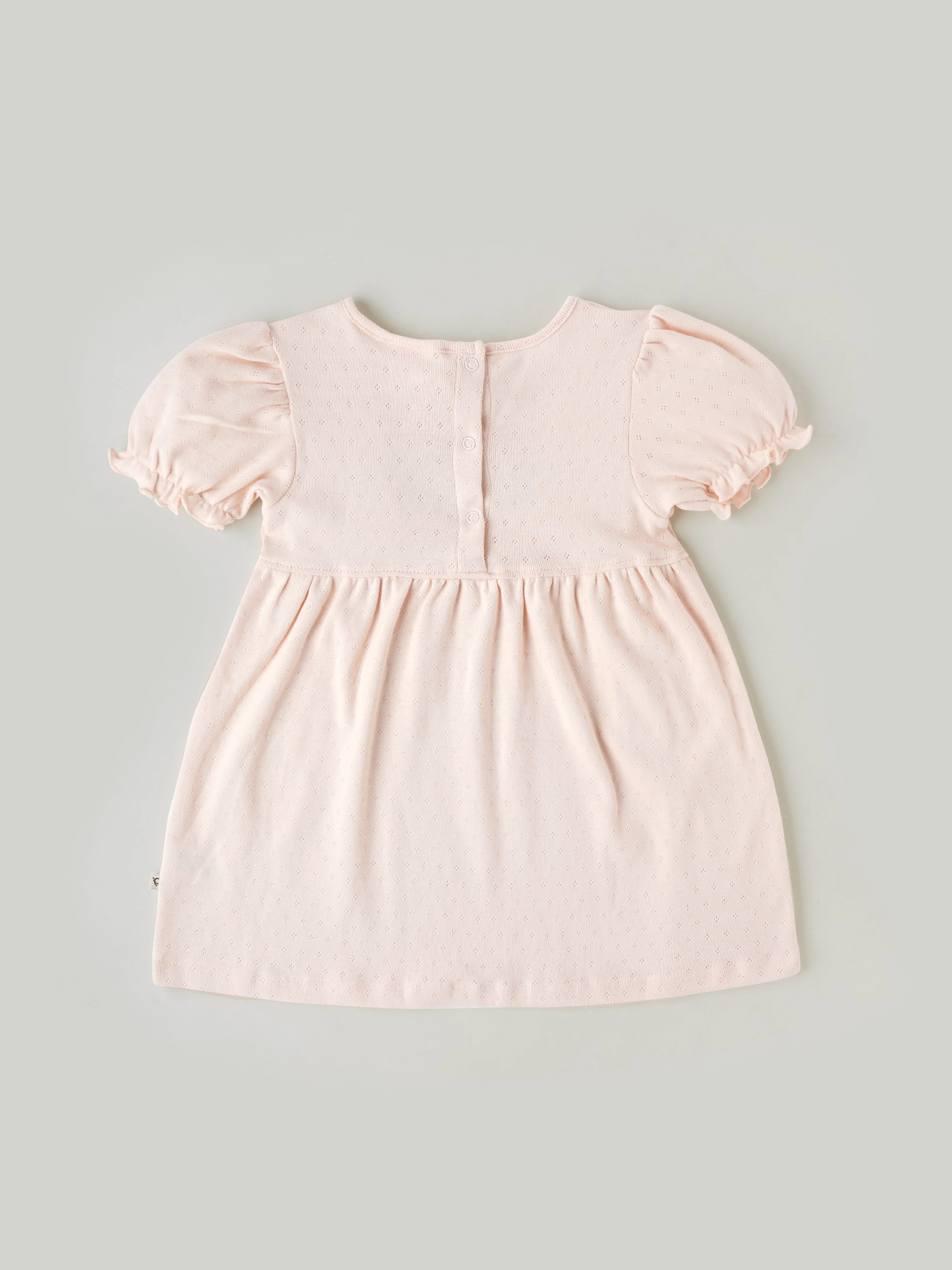 Popees Half Sleeve Dress Soft Cotton with Floral Embroidery (3–36 Months) for Baby Girls - Image 2