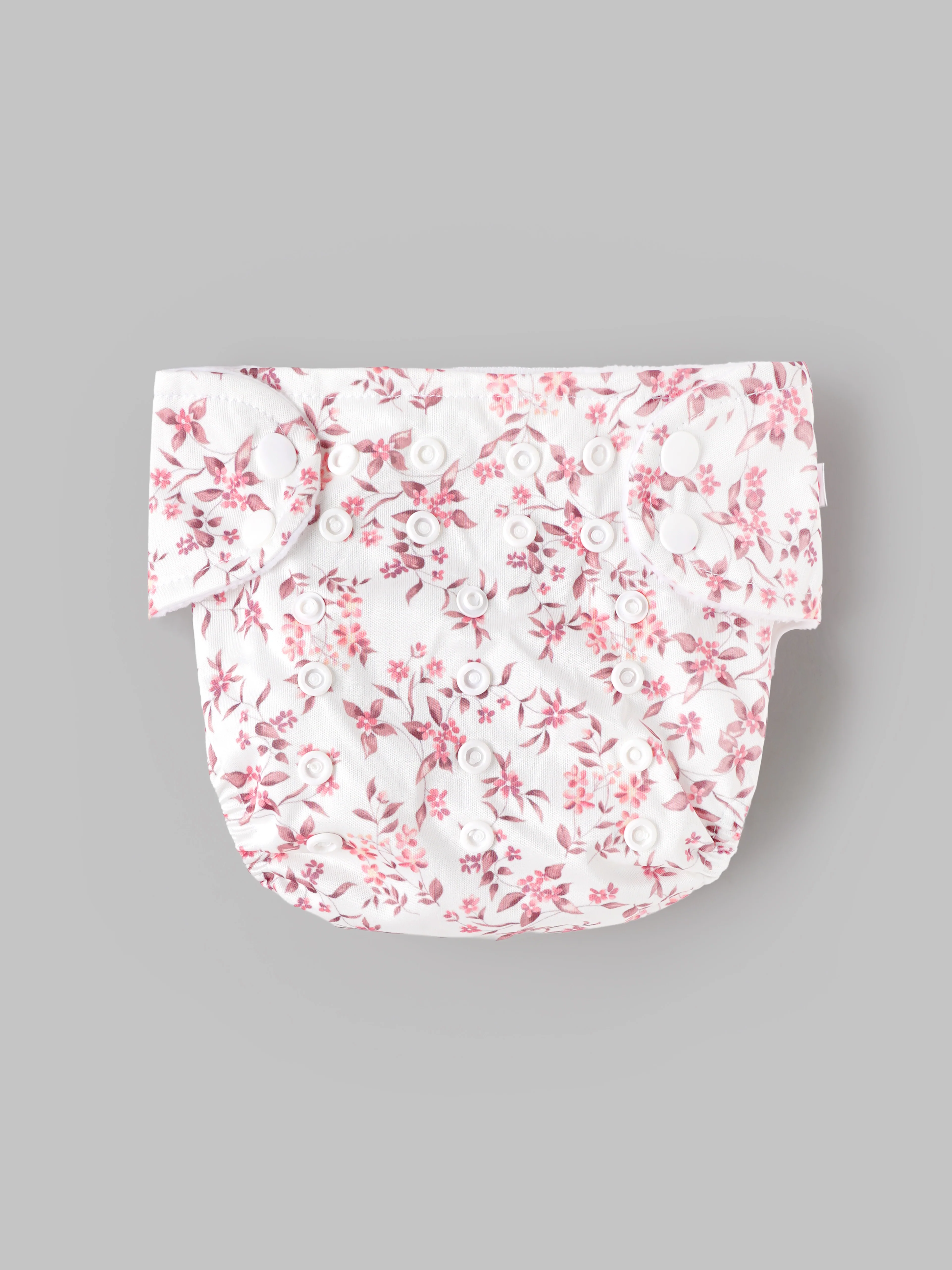Popees Baby Reusable Cloth Diaper | Adjustable Snap Closure | Floral Print | Newborn (color and design may vary depending on availability) - Image 4