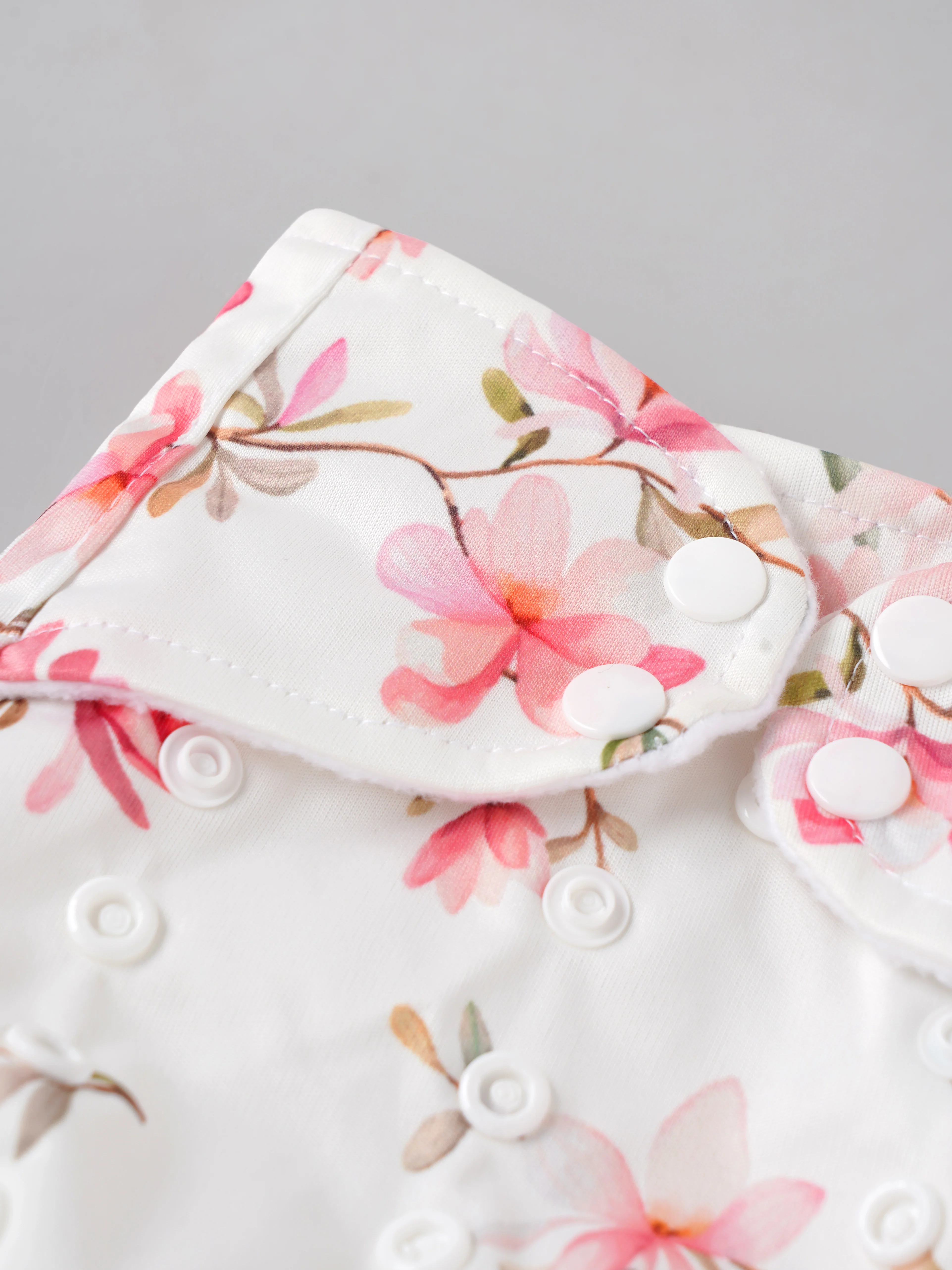 Popees Baby Reusable Cloth Diaper | Adjustable Snap Closure | Floral Print | Newborn (color and design may vary depending on availability) - Image 6