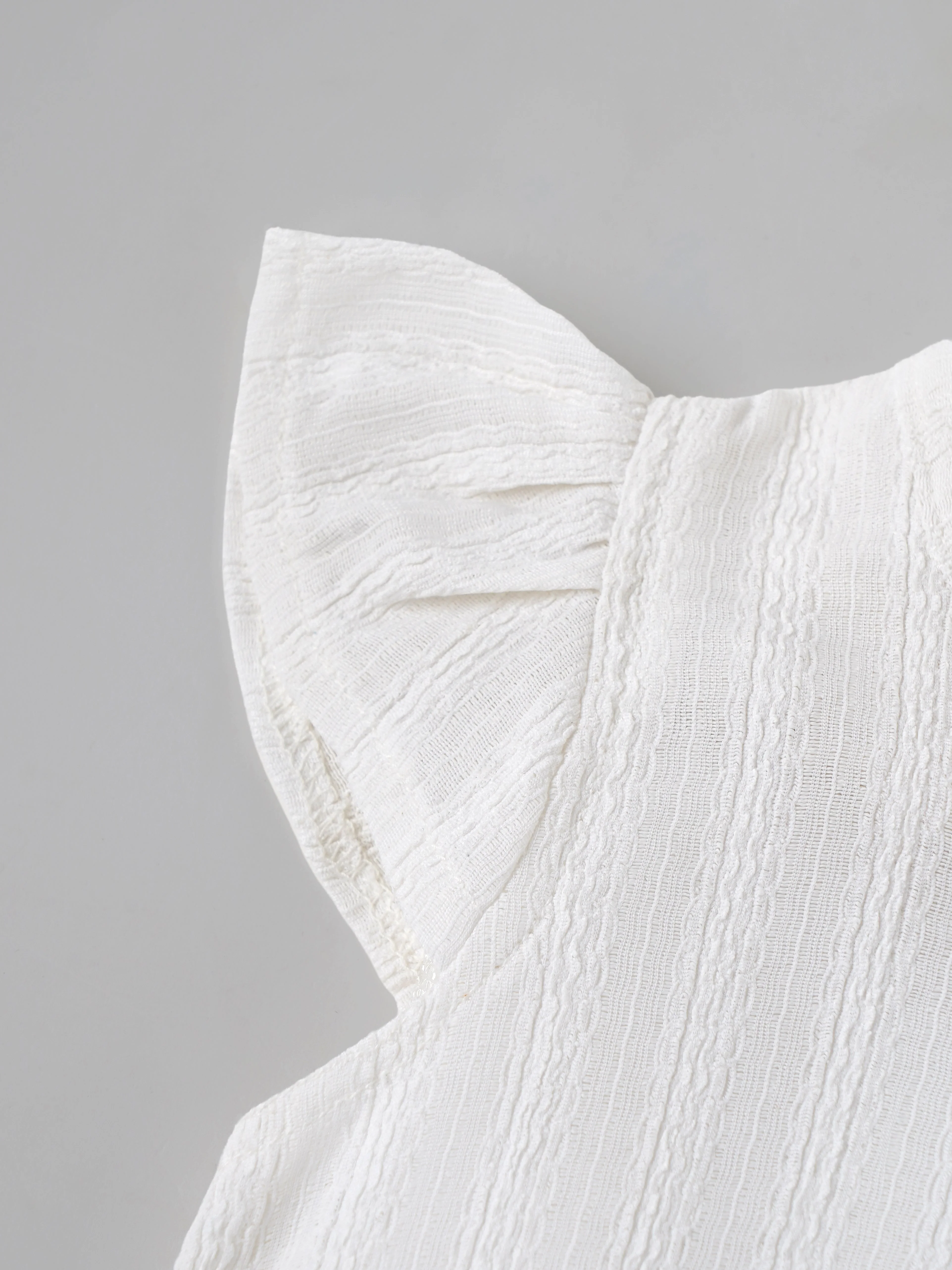 Popees Soft & Elegant White Ruffle Top (3–36 Months)for Baby Girls - Image 4