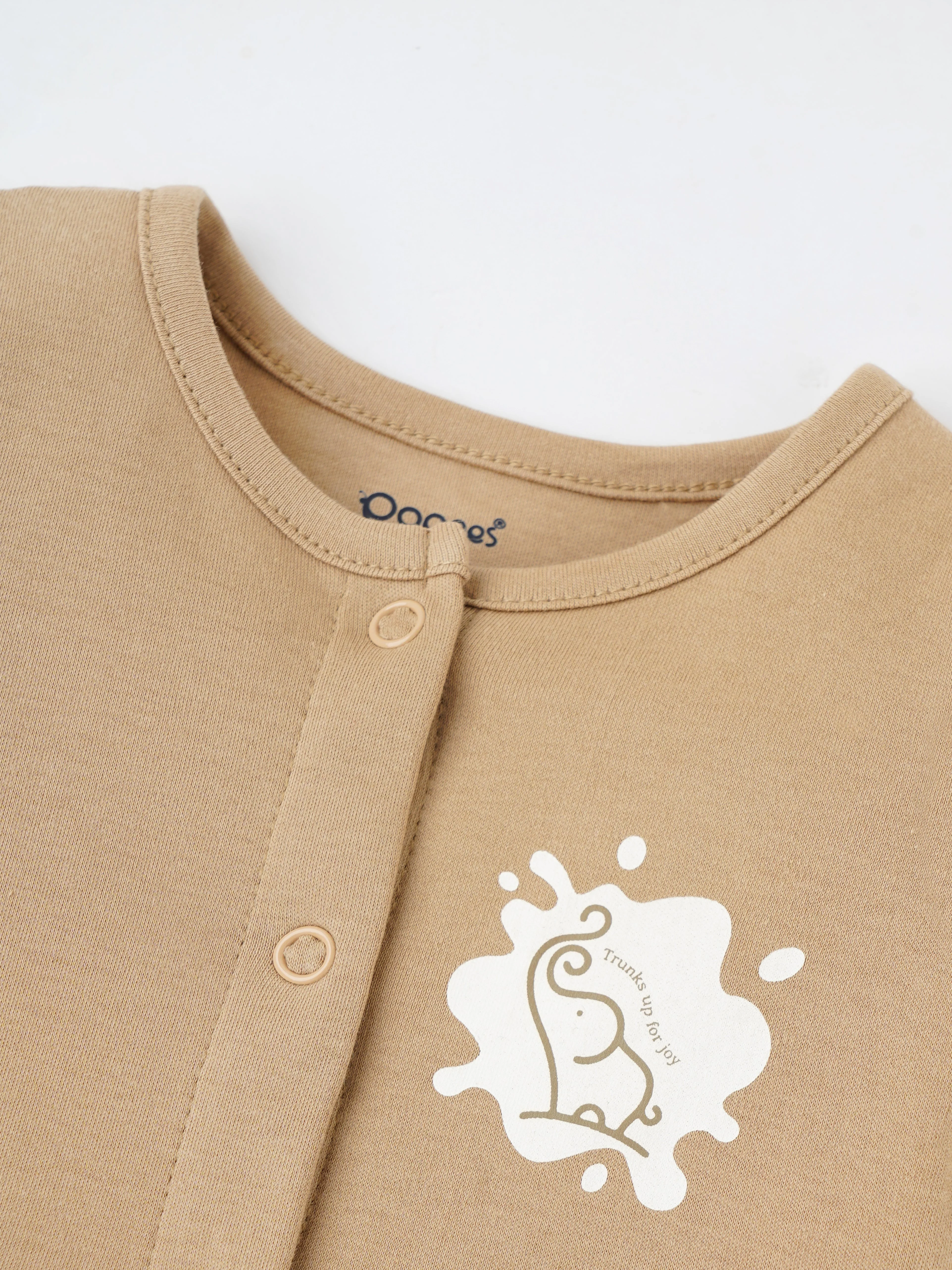 Popees Short Sleeve Front Open Jhabla Top (0–9 Months) for Baby Girls - Image 3