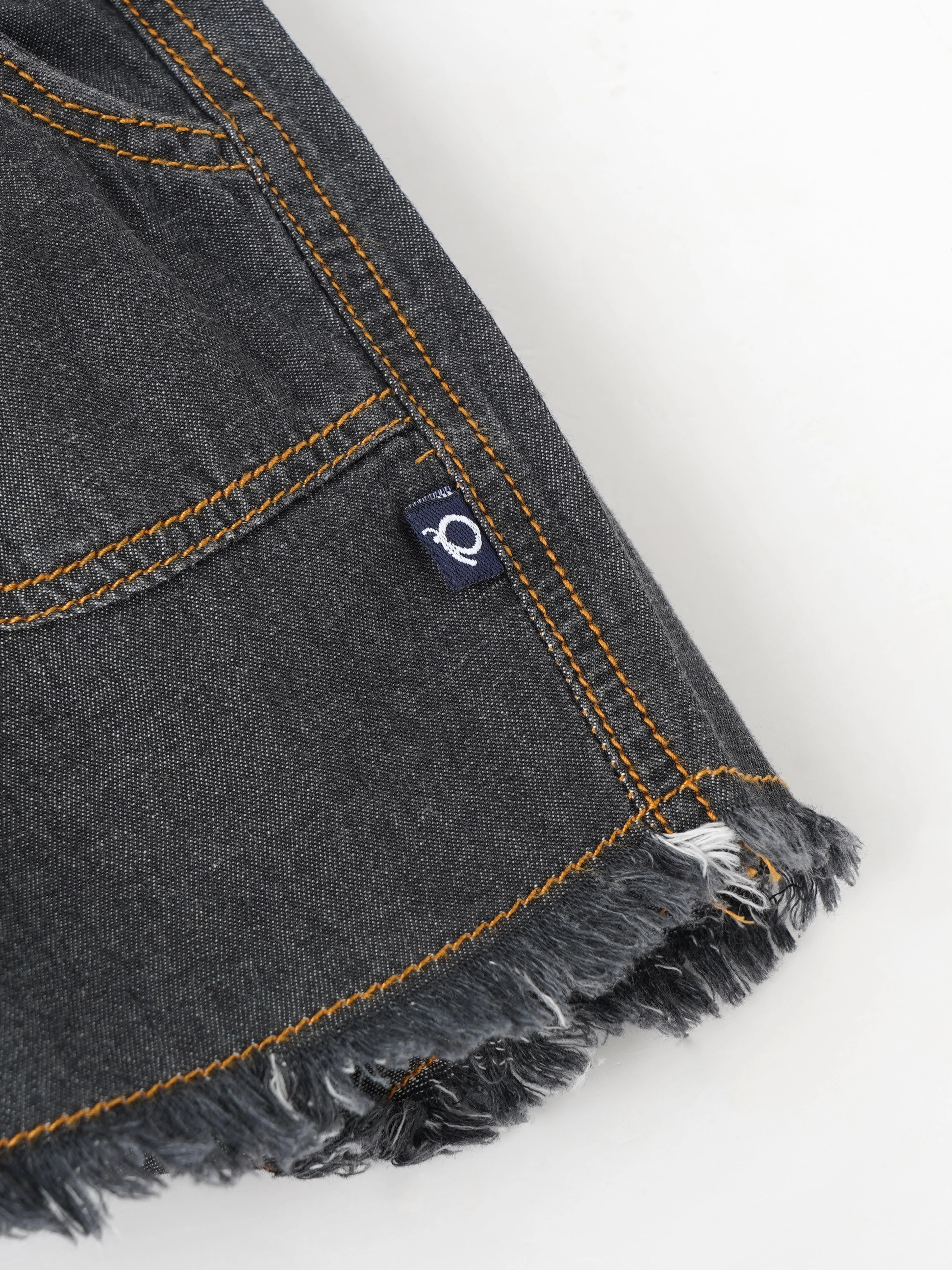 Popees Adorable Denim Shorts with Frilly Raw-Edge (3-36 Months) for Girls - Image 4
