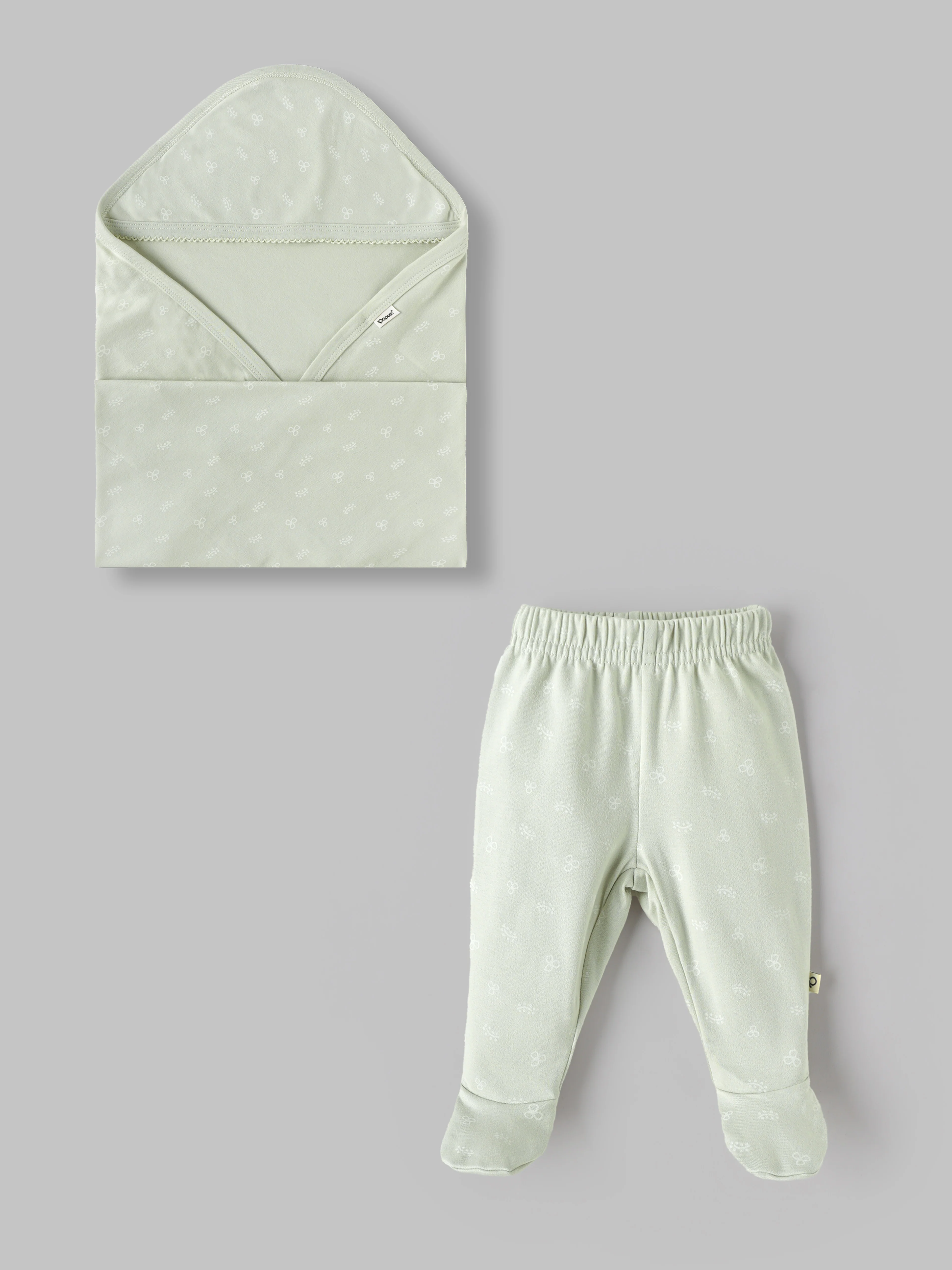 Popees Unisex Newborn Baby Gift Box Set | 8-Piece Premium Cotton Baby Essentials Hamper with Romper, Bodysuit, Blanket & Accessories | 0–6 Months - Image 4