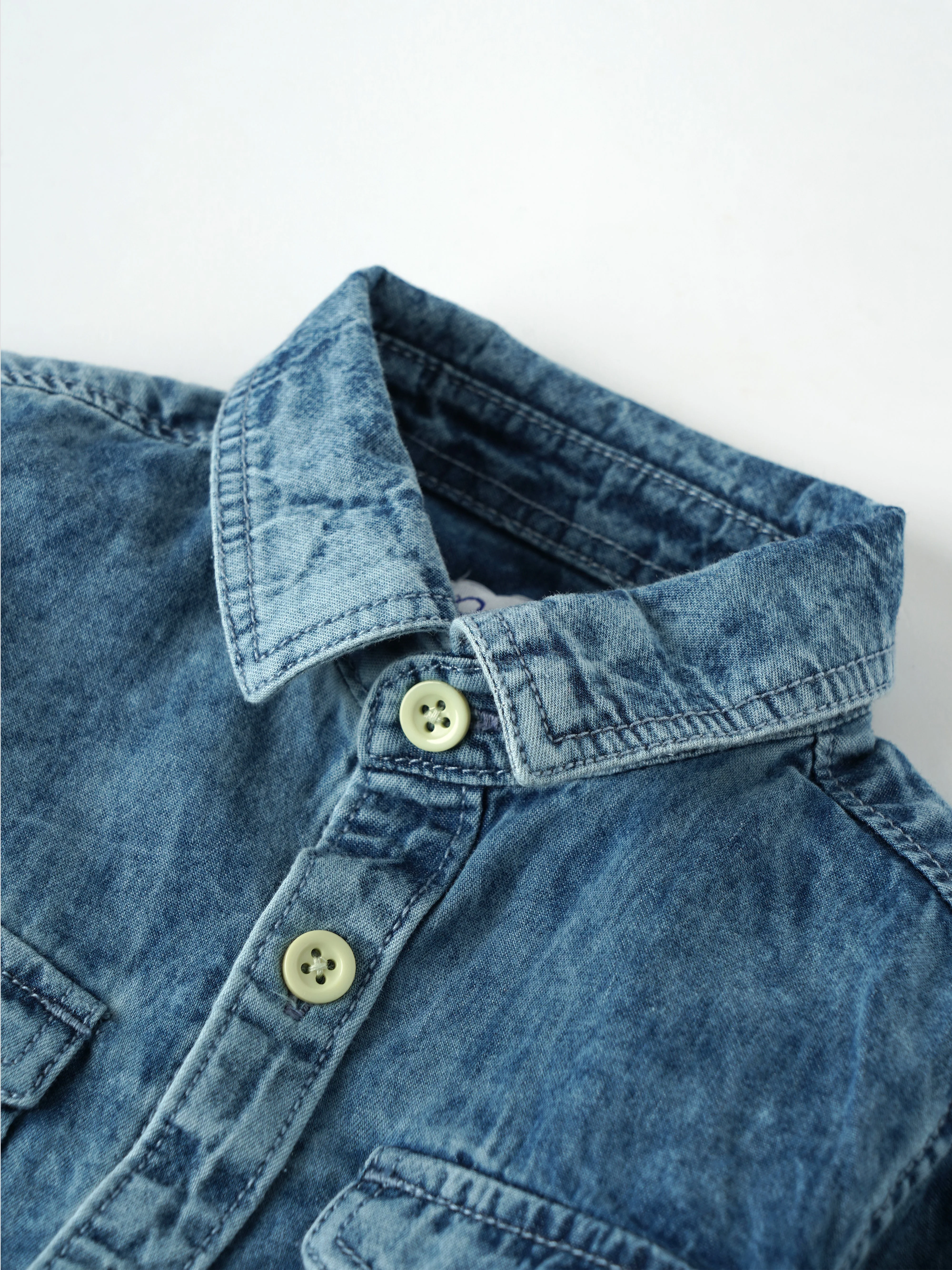 Popees Stylish Full Sleeve Denim shirt (1-8 Years) for Boys - Image 4